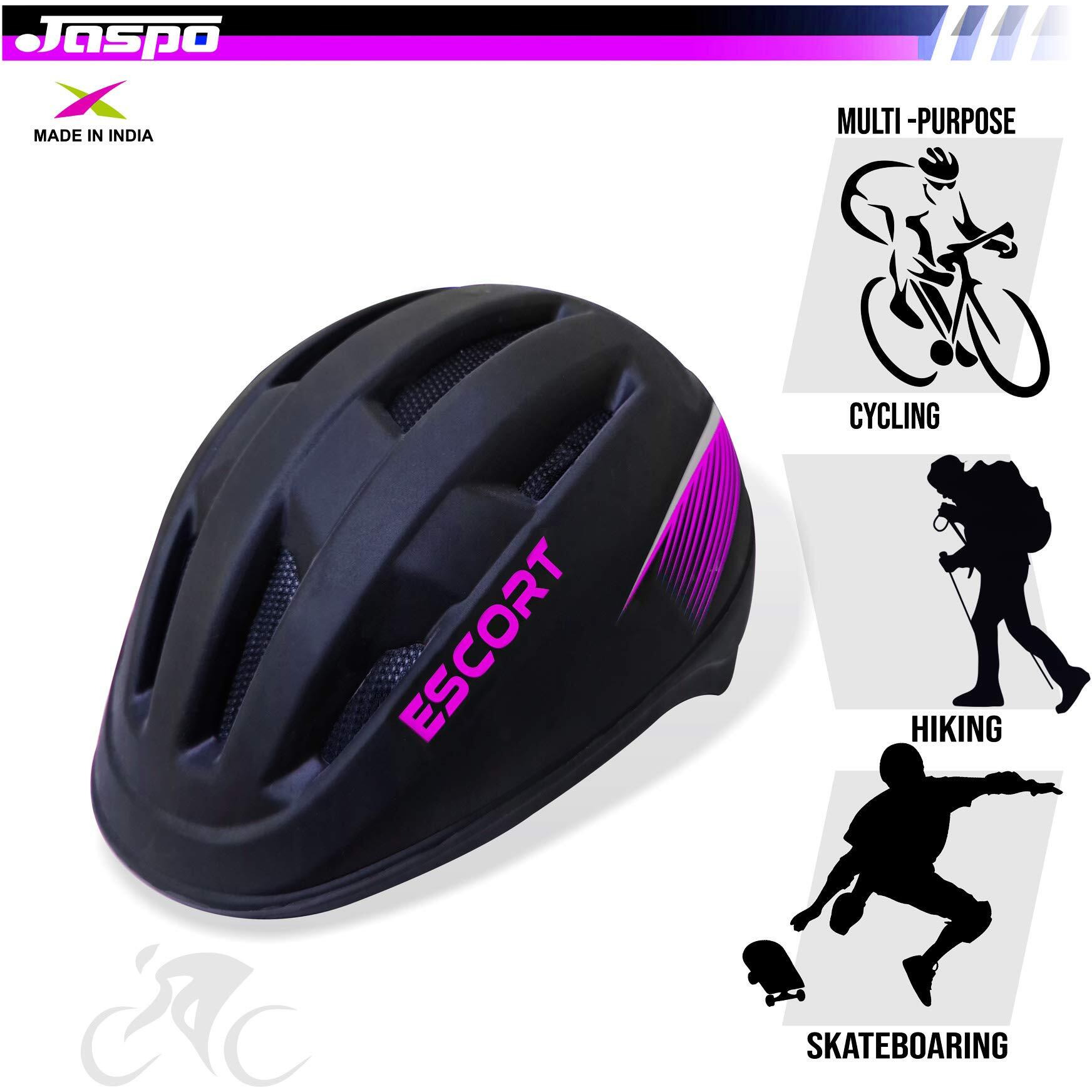 jaspo Multi Utility Sports Helmet for Cycling, Skating, Skateboarding (Pink, Medium)