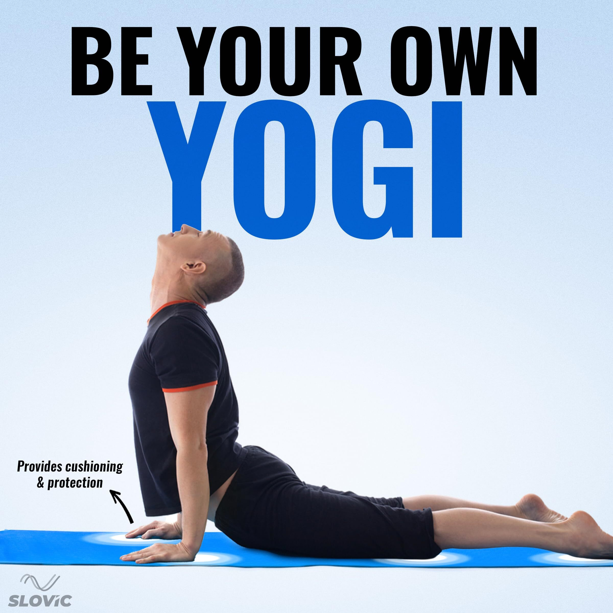 Yoga Mat for Women by SLOVIC | Exercise Mat for Home | Yoga Mat for Men || ANTI SLIP || Workout Mat For Kids | Gym Mat for Indoor Excercise | EVA Yoga Mat 6mm Thick | Non-Slip Yoga Mat | Blue