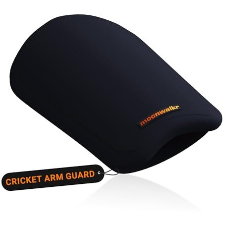 moonwalkr Cricket Arm Guard Premium Protective Gear for Batter s Height (4 5  - 5 3 ) Arm Guard Cricket for Men Cricket Accessories Lightweight & Comfortable Arm Guard for Safety (Blue, Youth)