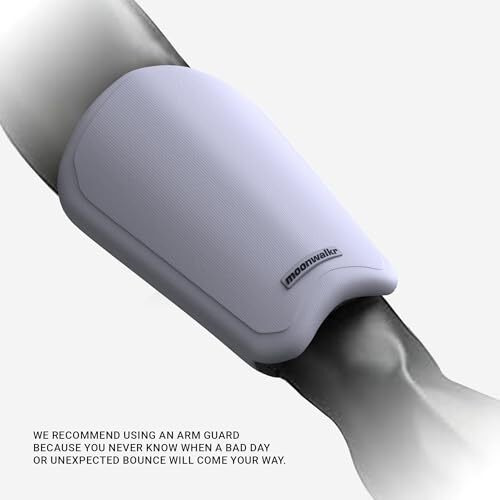 moonwalkr Cricket Arm Guard Premium Protective Gear for Batter s Height (4 5  - 5 3 ) Arm Guard Cricket for Men Cricket Accessories Lightweight & Comfortable Arm Guard for Safety (White, Youth)