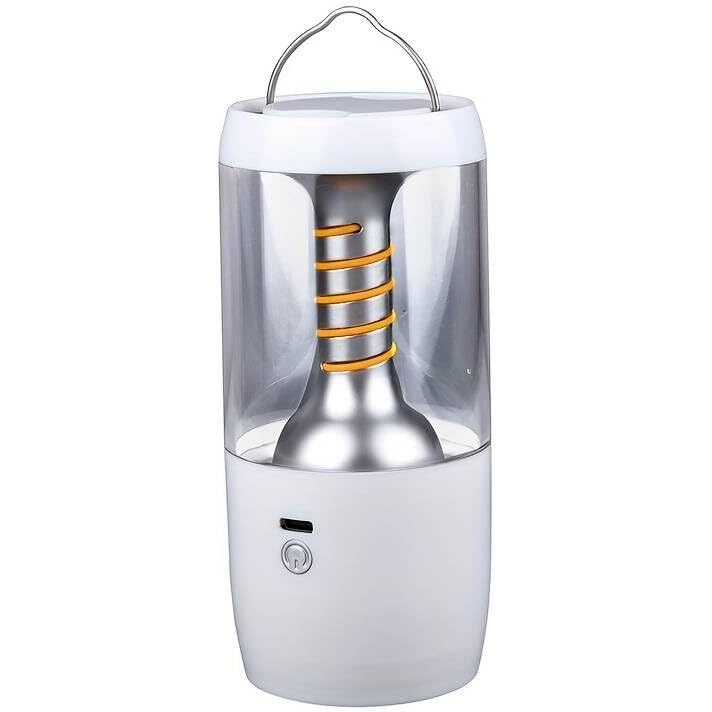 Multi-Functional Rechargeable LED Torch with Atmospheres Lantern Lights - Portable Dual Mode Emergency Torch Lights and Rapid Flash Light (White)
