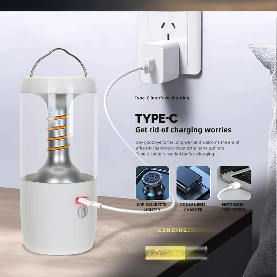 Multi-Functional Rechargeable LED Torch with Atmospheres Lantern Lights - Portable Dual Mode Emergency Torch Lights and Rapid Flash Light (White)