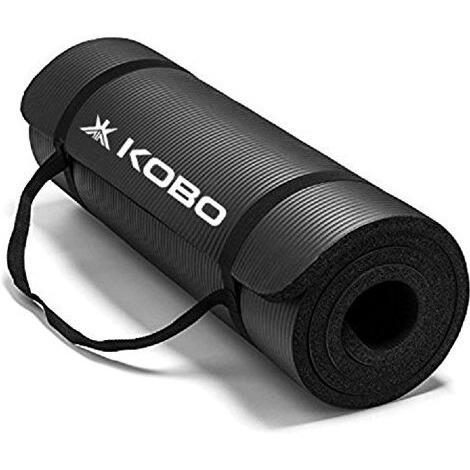 Kobo AC-59 Foam Yoga Exercise Mat (Black)