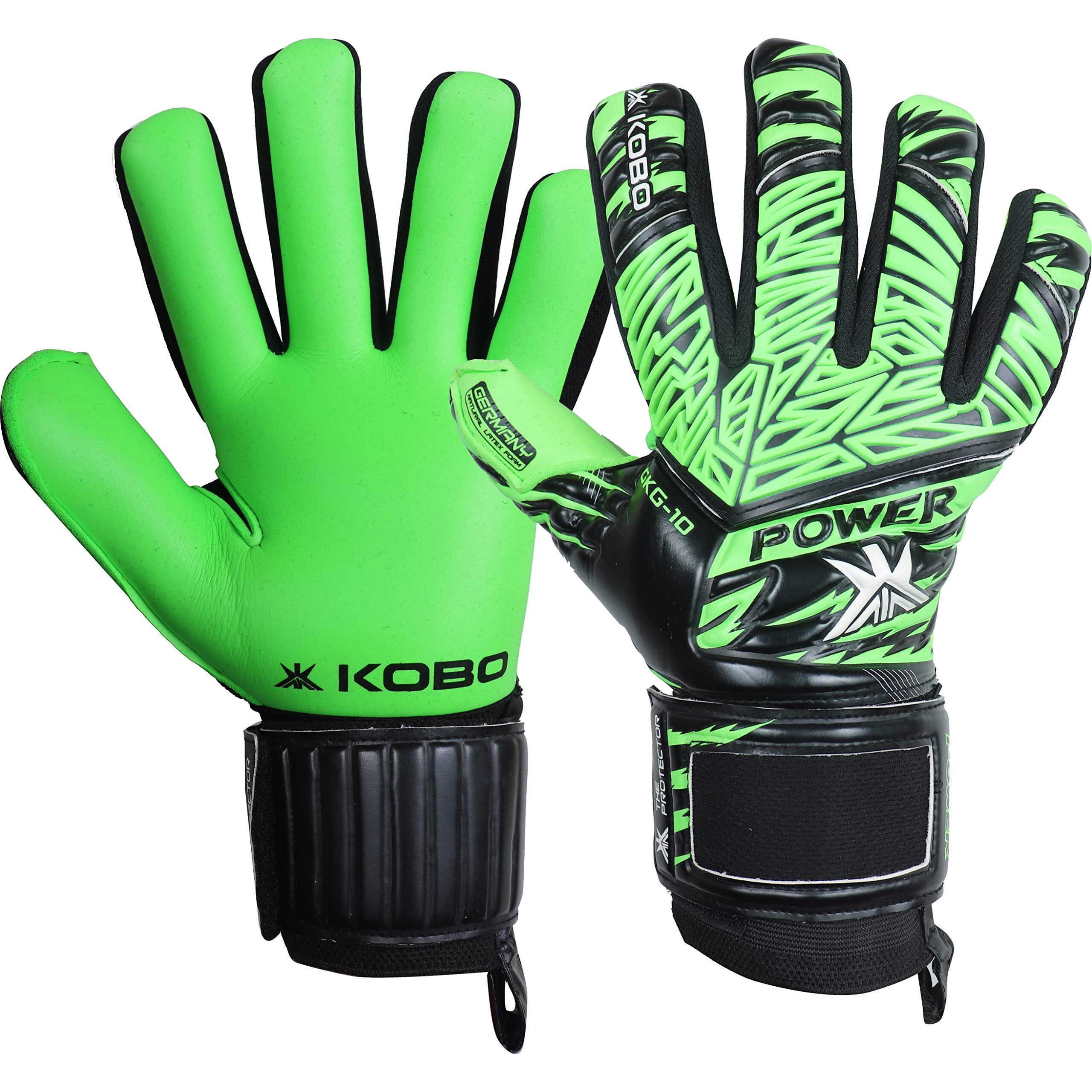 Kobo Prisma 7.5 Latex Football Goal Keeper Gloves (Orange)