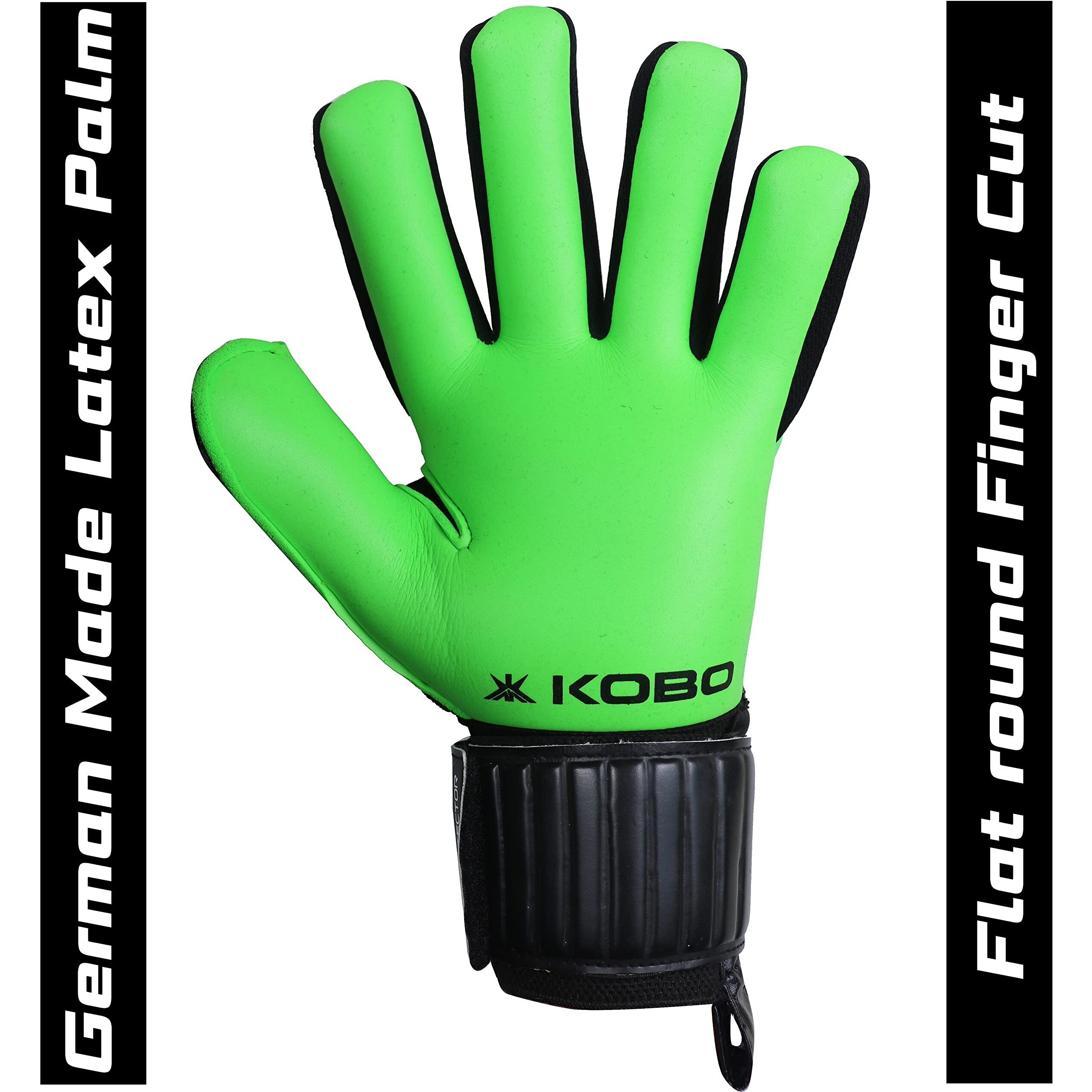 Kobo Prisma 7.5 Latex Football Goal Keeper Gloves (Orange)