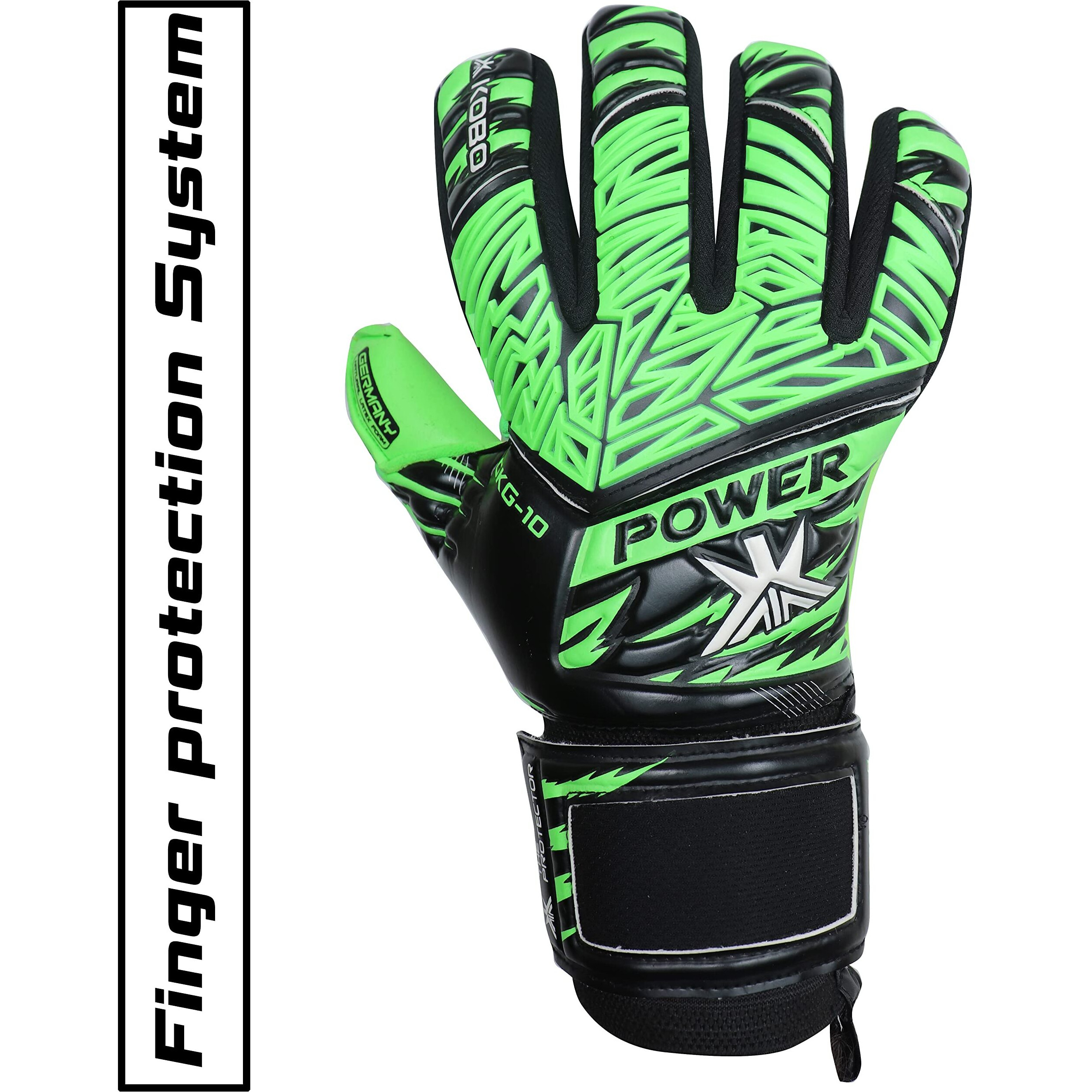 Kobo Prisma 7.5 Latex Football Goal Keeper Gloves (Orange)