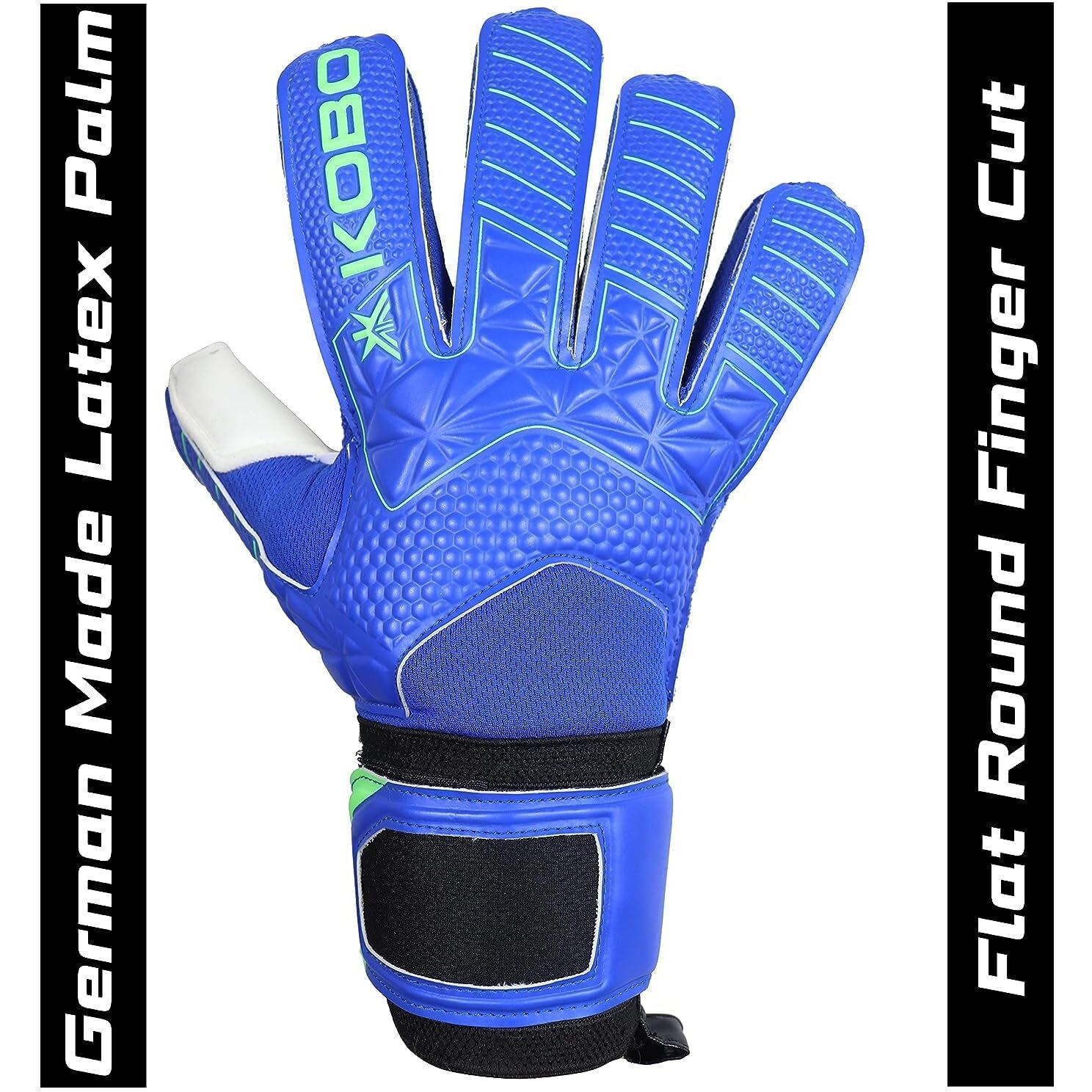 Kobo Alpha Grey 8.5 Latex Football Goal Keeper Gloves (Grey)