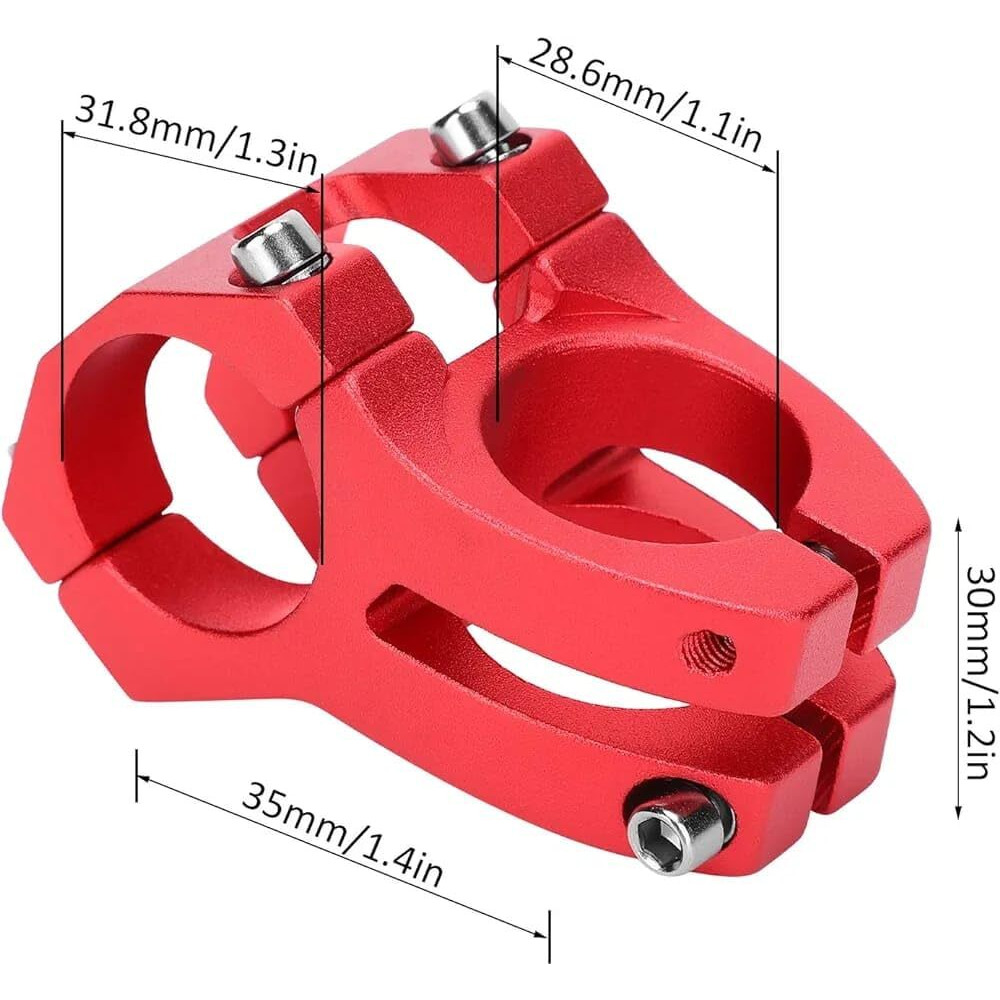 FASTPED Bicycle Handle Stem 31.8mm with 31.8mm Aluminum Alloy MTB Handlebar Riser Bar for Mountain Bike 720 780MM (Red) (D)
