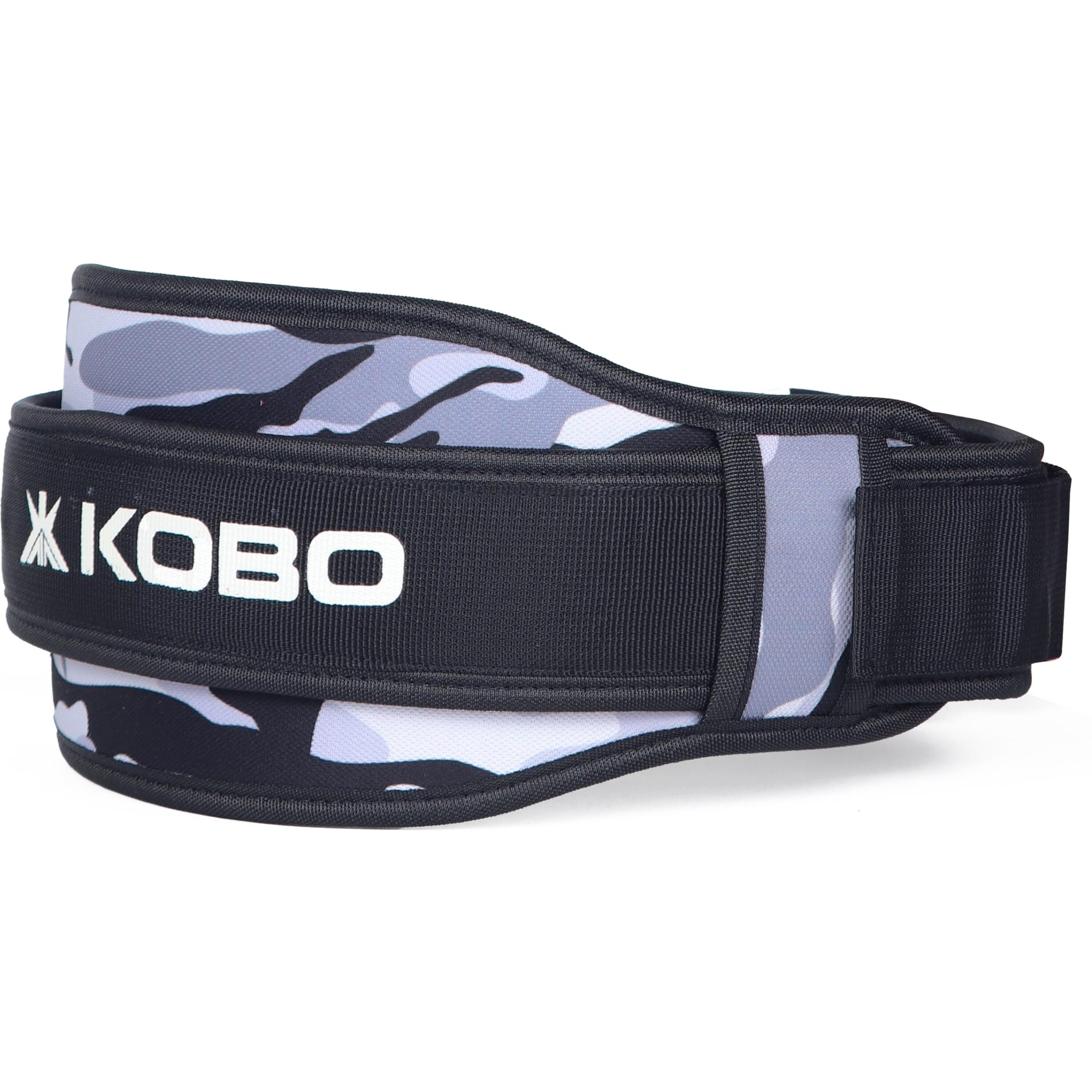Kobo Multipurpose Gym Belt For Weight Lifting Fitness, Neoprene Padded, 6 Wide Back Support, Adjustable Hook & Loop Closure Powerlifting Deadlift Squat Workout Strength Training, Men Women WTB-20
