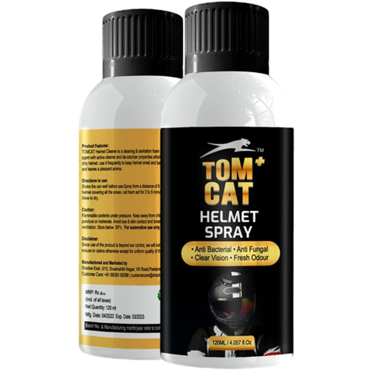 Shadow Securitronics Bike Polish Spray For Shining + Helmet Cleaner Spray - Matte Finish Polish For Bike that Cleans, Protects with Helmet Cleaner Foam Spray | | Long-Lasting (Pack of 2)