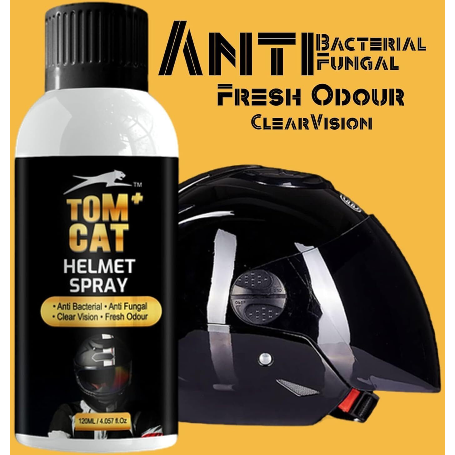 Shadow Securitronics Bike Polish Spray For Shining + Helmet Cleaner Spray - Matte Finish Polish For Bike that Cleans, Protects with Helmet Cleaner Foam Spray | | Long-Lasting (Pack of 2)