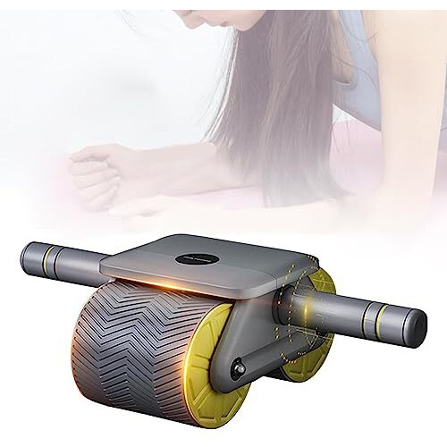 YAGVIZ AB Wheel Roller with Automatic Rebound Assistance and Resistance Springs - Ergonomic Handle - Perfect Home Gym Equipment for Men and Women