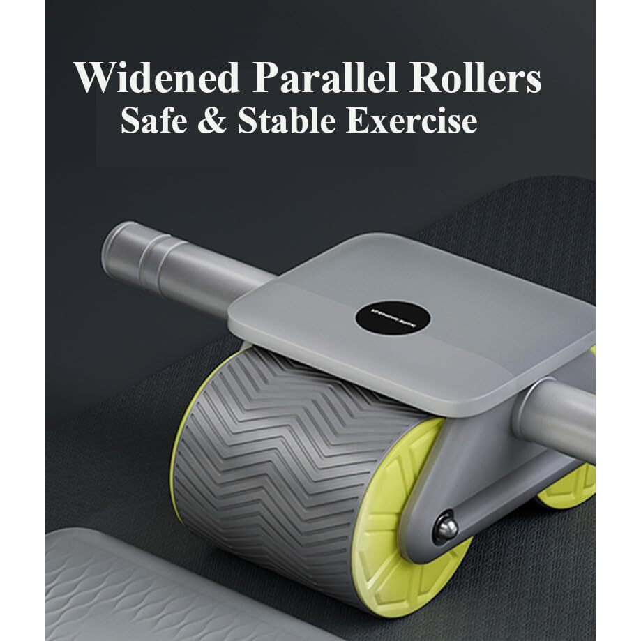 YAGVIZ AB Wheel Roller with Automatic Rebound Assistance and Resistance Springs - Ergonomic Handle - Perfect Home Gym Equipment for Men and Women