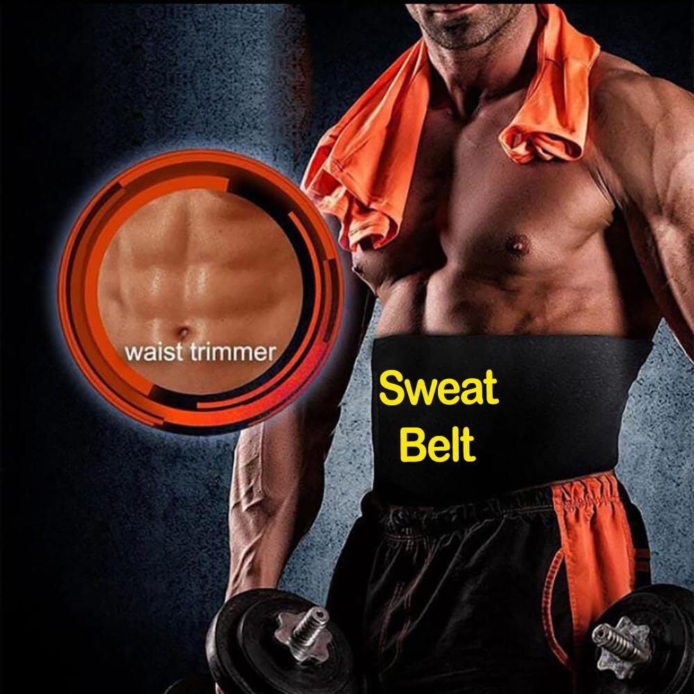 EASY DEAL INDIA EDI- Yoga Fit Fitness Belt Shaper Belt, Belly Fat Burner Non-Tearable Tummy Trimmer Slimming Belt for Men - Sizes- 48 INC