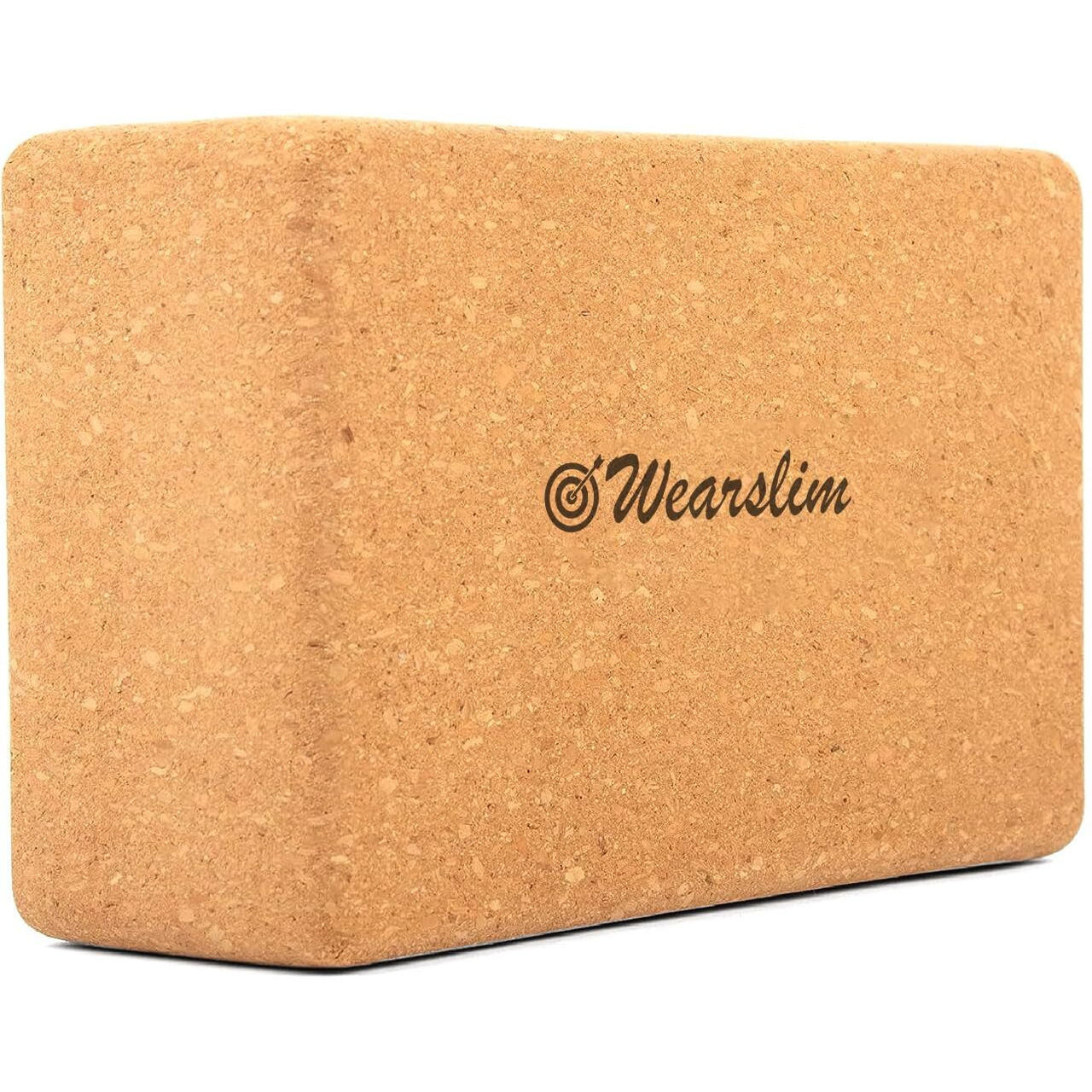 Wearslim Women s and Men s Cork Premium High Density Non-Slip Exercise Yoga Bricks, Lightweight, Odour-Resistant and Moisture-Proof, Perfect Yoga Equipment - Size (23.7 x 14 x 9 cm) (Brown)