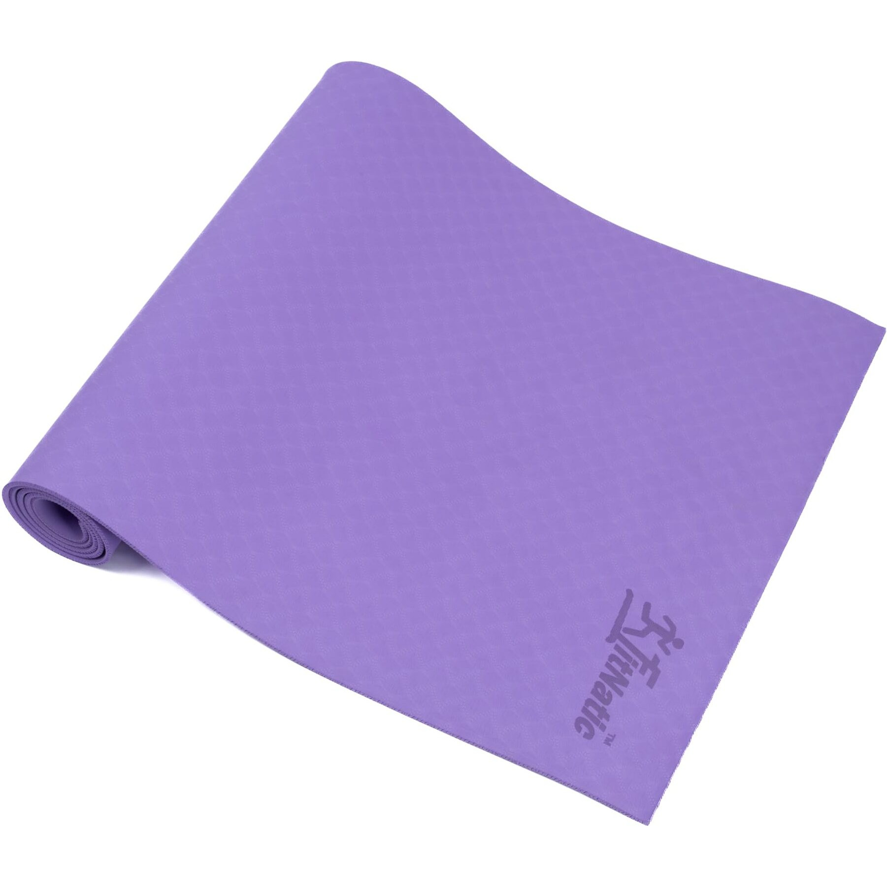 FITNATIC Yoga Mat For Everyone With Cotton Strap, EVA Material, Extra Thick Exercise Yoga Mat, ANTI SKID With Superior GRIP, ANTI ODOUR,PURPLE