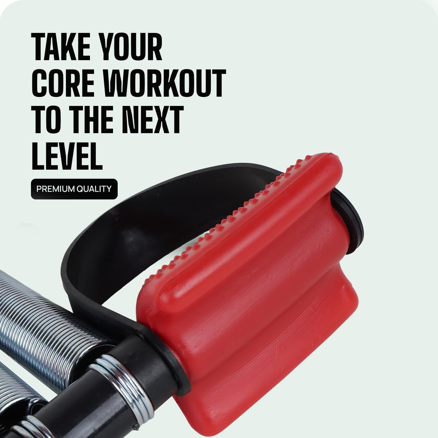 SUREFIT Tummy Trimmer Double Spring For Men & Women - Ab Exercise Equipement, Abdominal Workout For Home & Gym Use - Stomach, Abs, Belly Exercise-Red