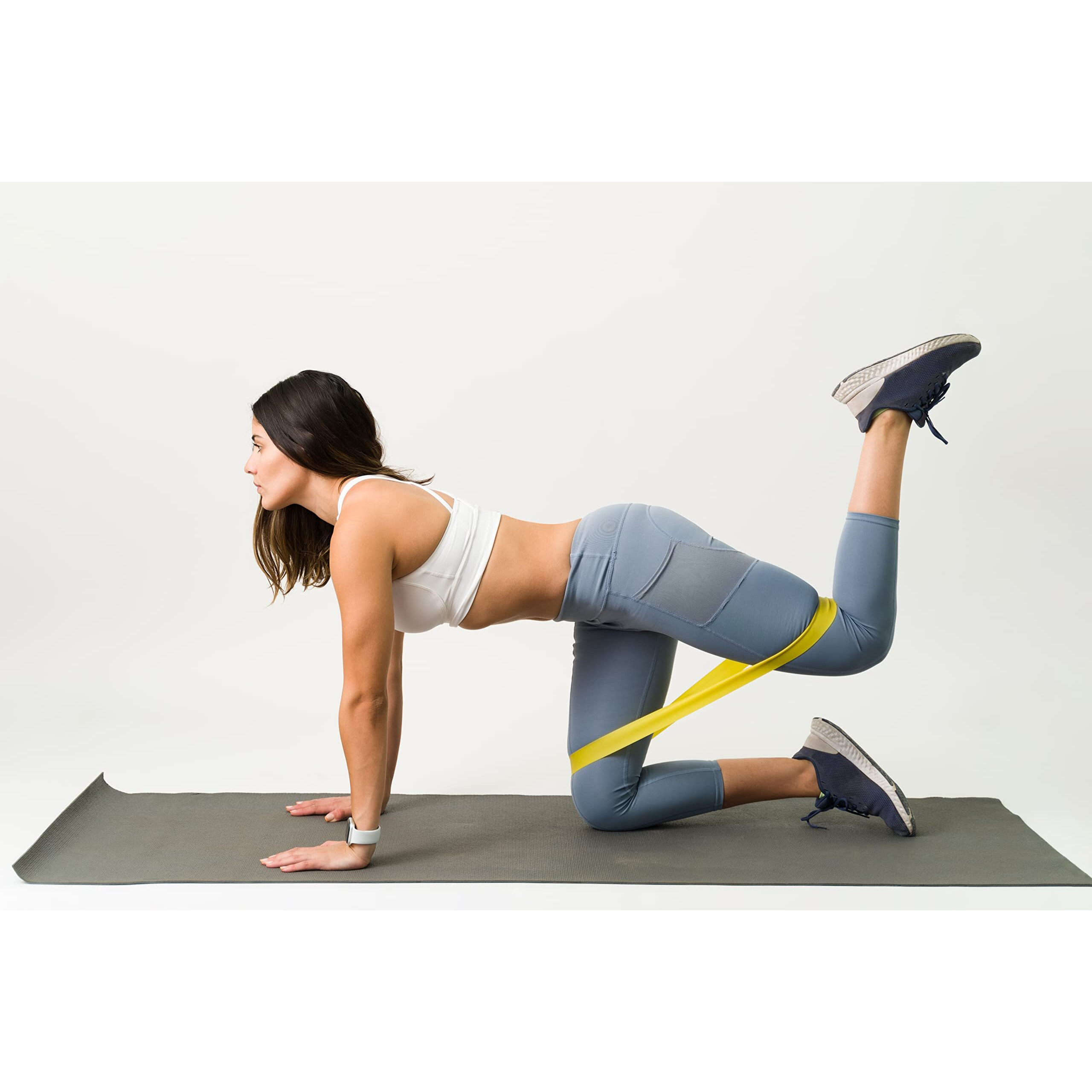 Theraband Thin Light Resistance Latex Free Exercise Band 4 Feet(Length) x 4 Inches(Width) Yellow