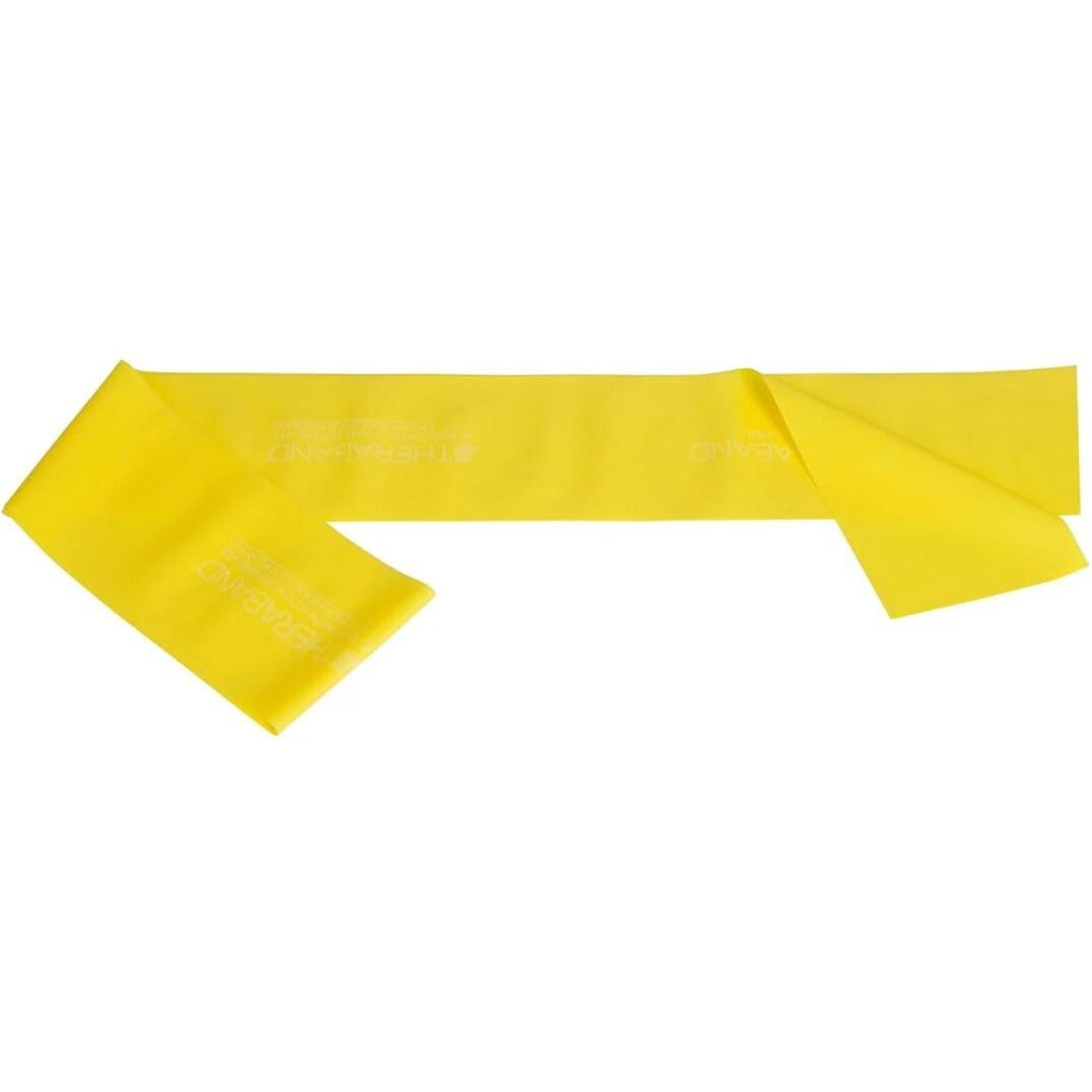 Theraband Thin Light Resistance Latex Free Exercise Band 4 Feet(Length) x 4 Inches(Width) Yellow