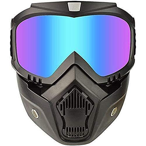 FABSPORTS protective goggles with detachable mask, Anti UV, Windproof, soft foam padded for comfort. Used for Motorcycle, Dirt Bike off road, ATV Ride, snowboarding, skiing, cycling etc