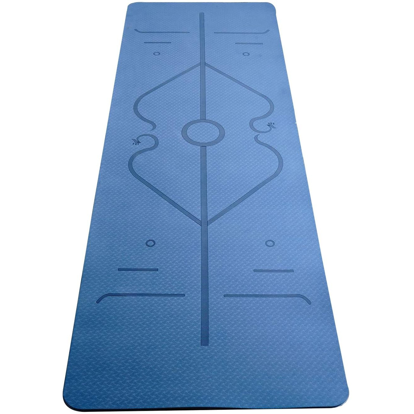 Olivio Professional 10MM PU Leather Extra Thick Yoga Exercise Mat with Carrying Strap for Meditation, Fitness & Exercise - Blue