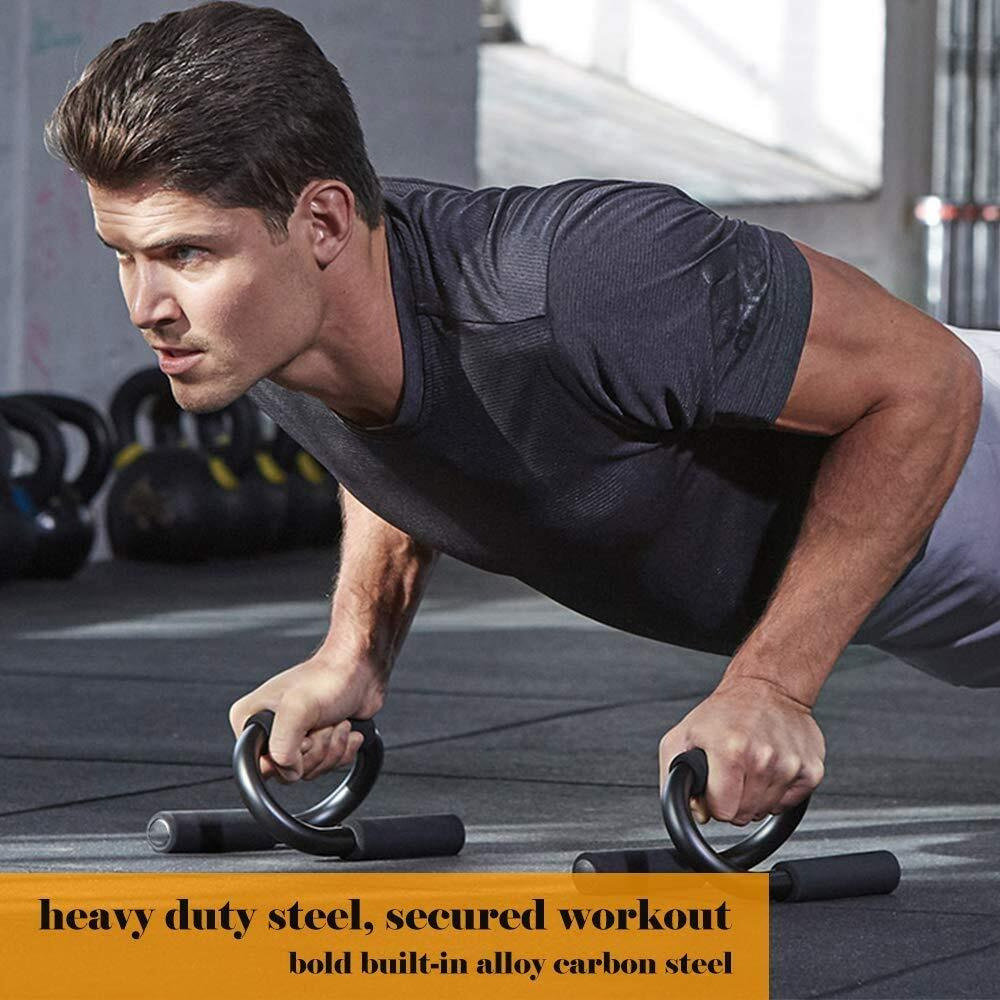 Bodylastics PP Abs Roller Wheel with Non-Slip Knee Pad, Pushup Stands & Adjustable Jump Rope Total Body Men & Women Exercise Home Workout Equipment (Black)