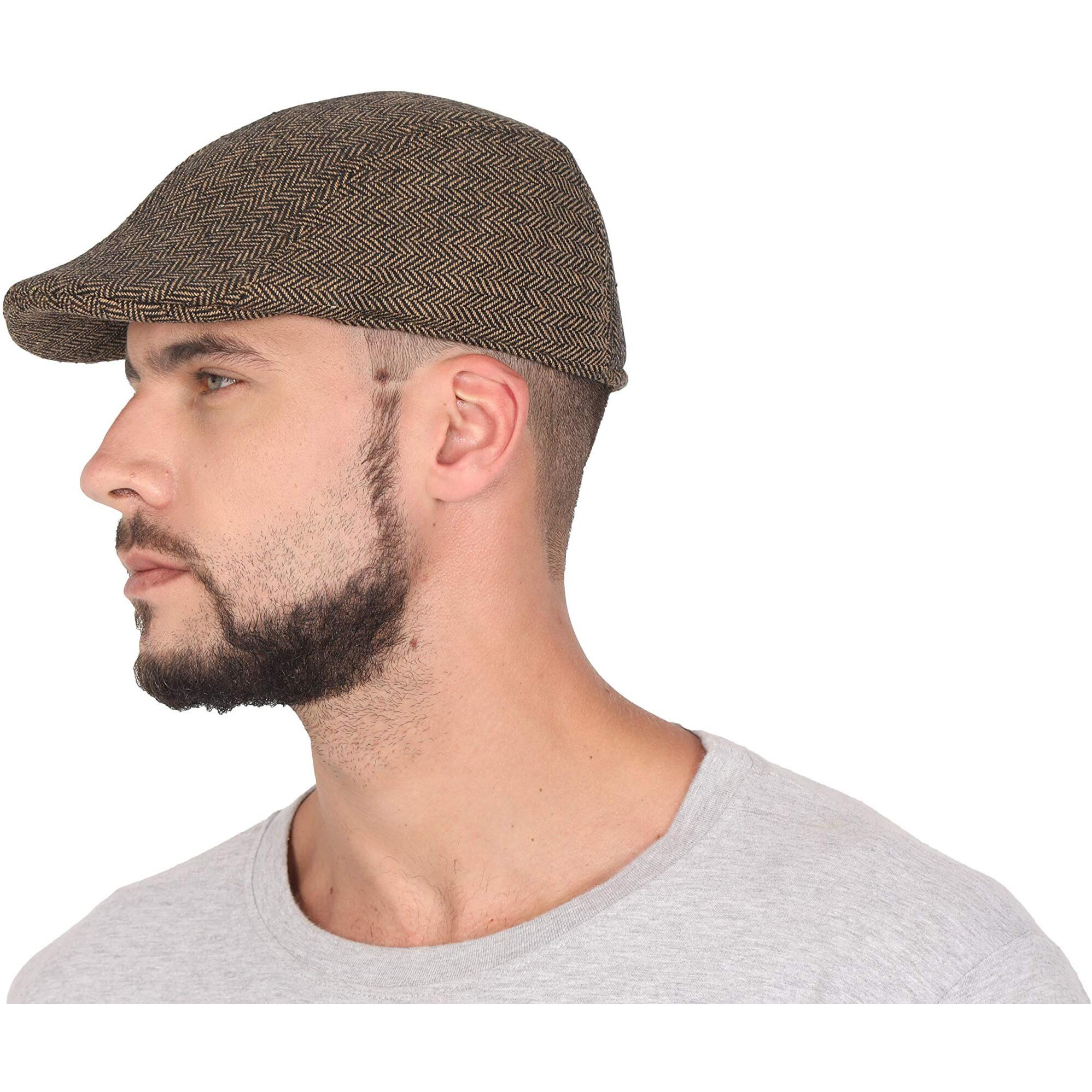 FabSeasons Self Designed Polyester Golf Flat Cap Brown