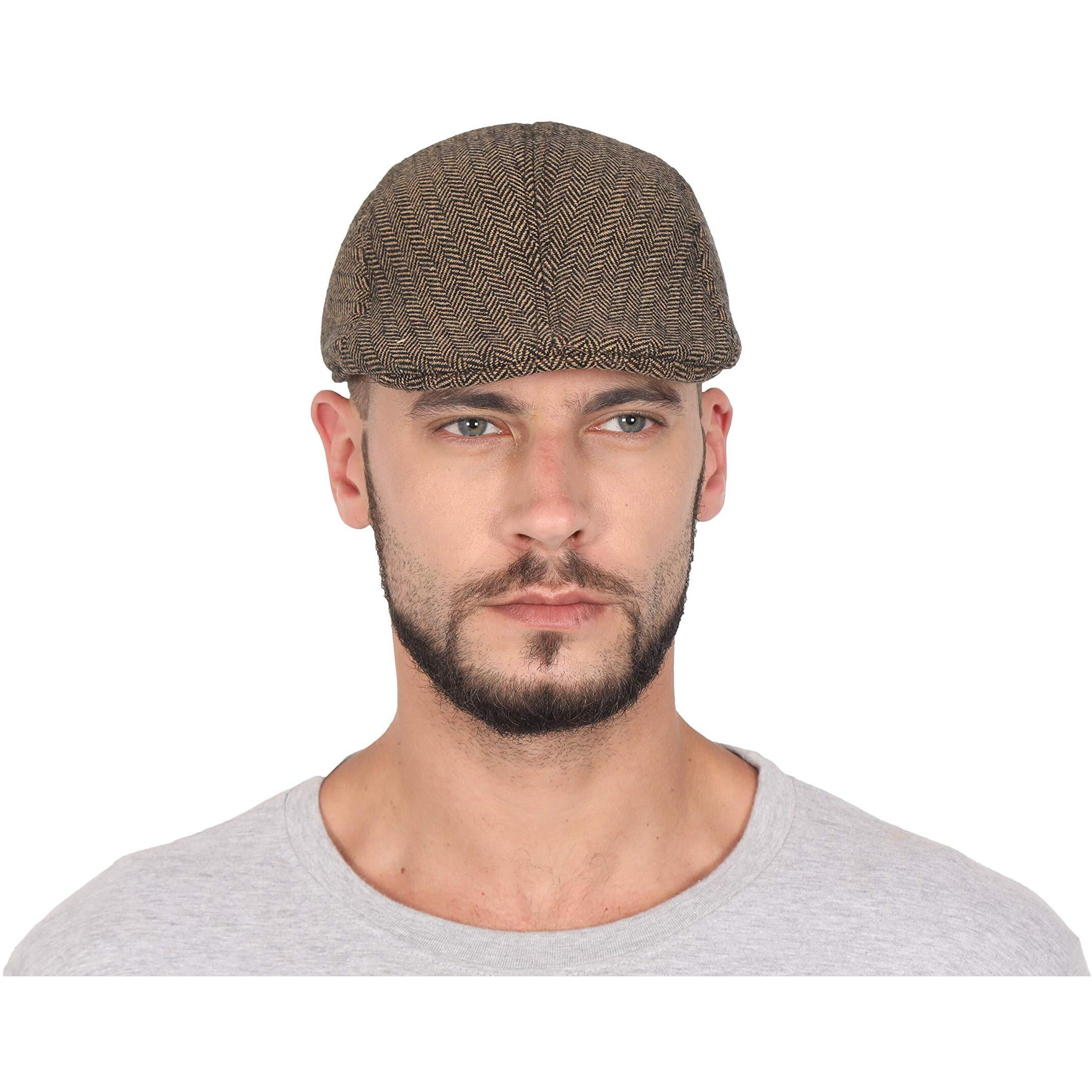 FabSeasons Self Designed Polyester Golf Flat Cap Brown