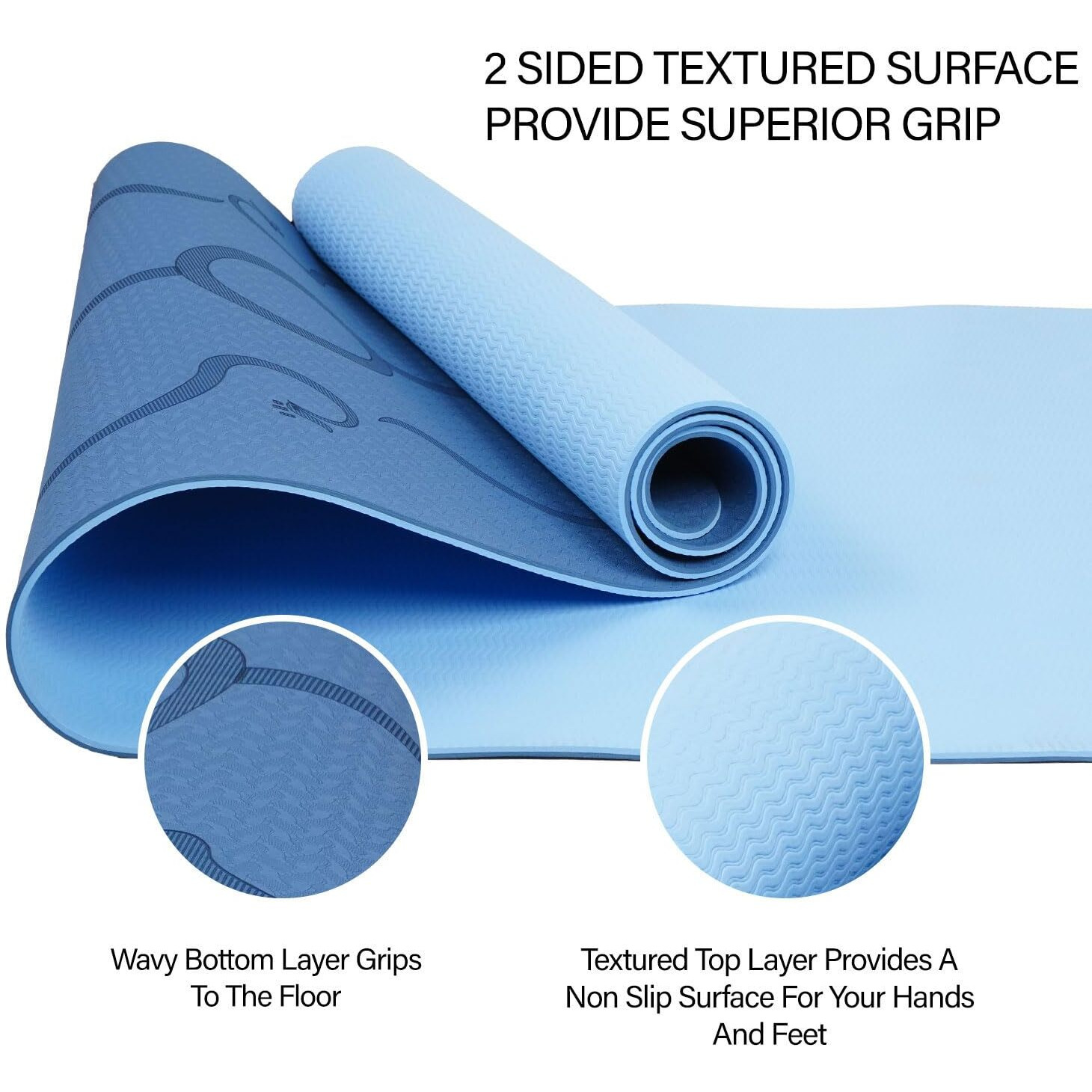 Olivio Professional 10MM PU Leather Extra Thick Yoga Exercise Mat with Carrying Strap for Meditation, Fitness & Exercise - Coral