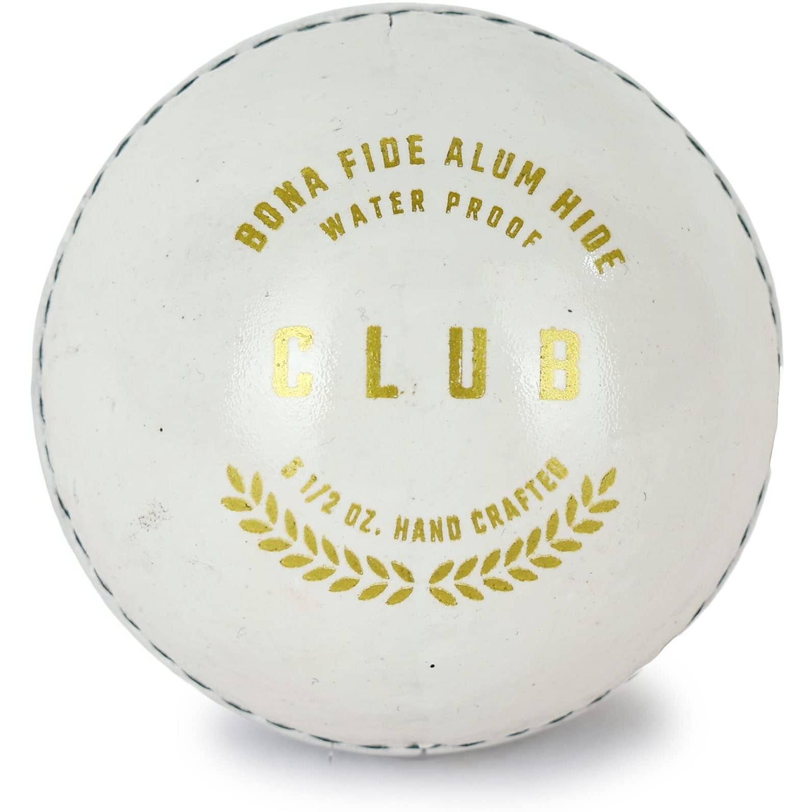 Toucan Club Professional Cricket 4 Pc Leather Ball Water Proof Alum Hide (White, 5.5 Oz) - 1 Unit of Standard Size (Colour May Vary)