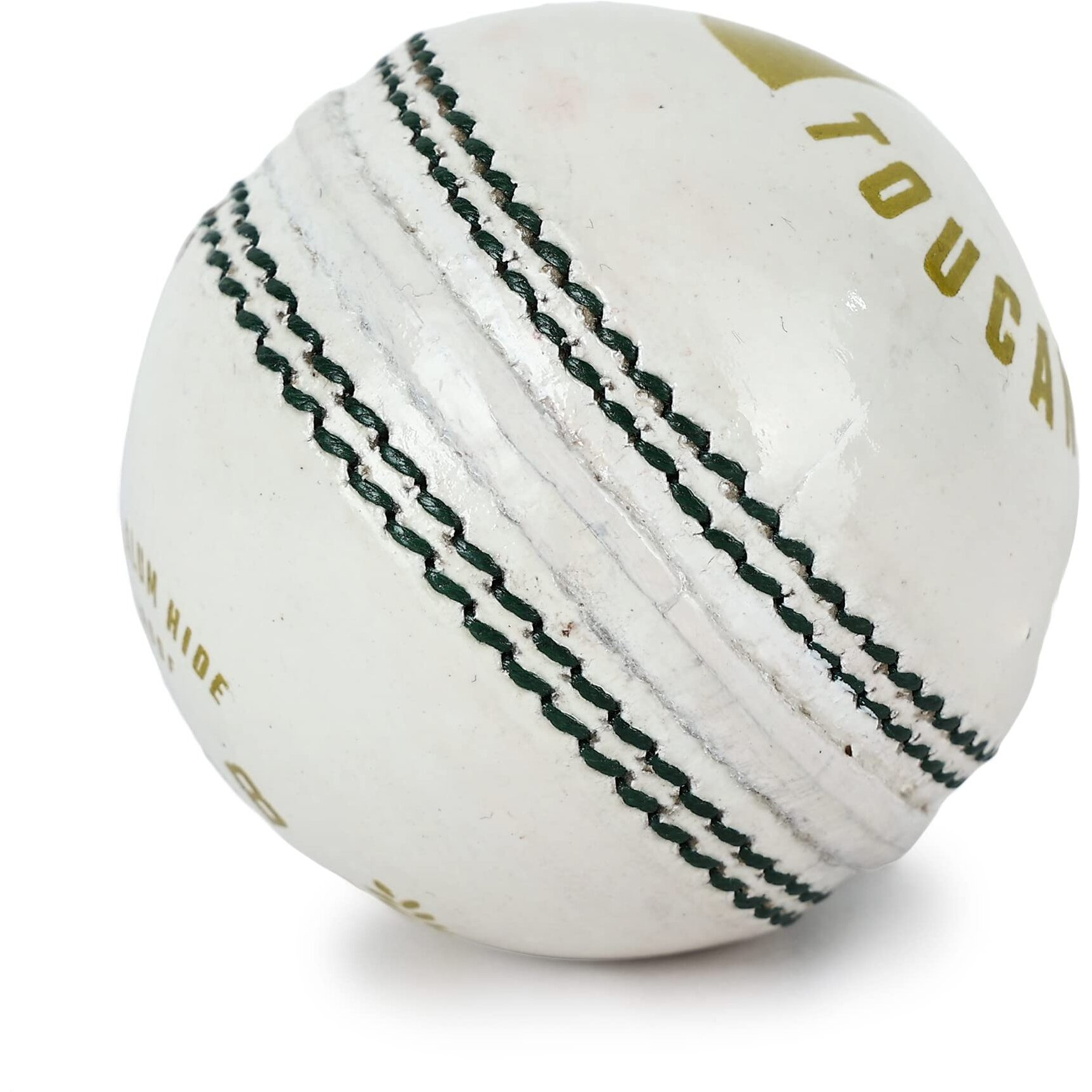 Toucan Club Professional Cricket 4 Pc Leather Ball Water Proof Alum Hide (White, 5.5 Oz) - 1 Unit of Standard Size (Colour May Vary)