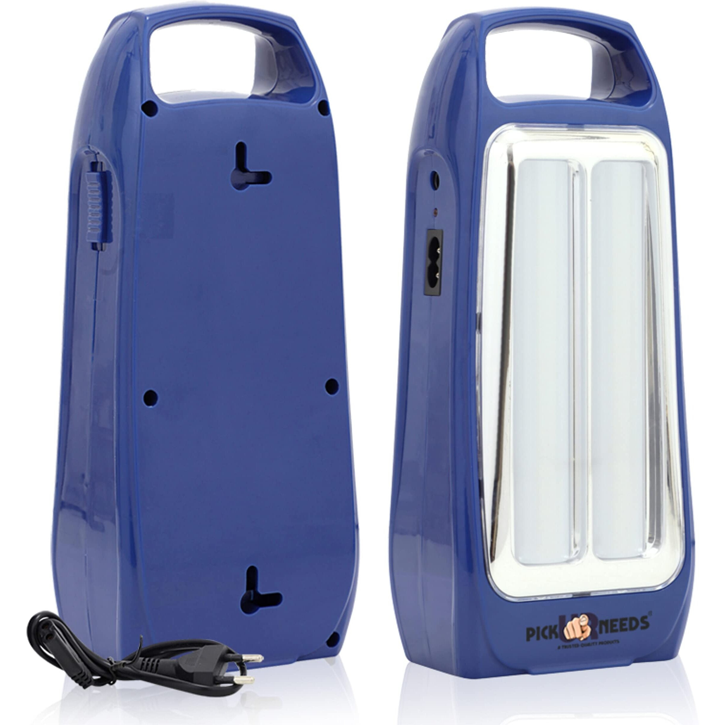 Pick Ur Needs Emergency Rechargeable Light for Home 2 Tube LED Lantern Lamp Home (Modern Blue)