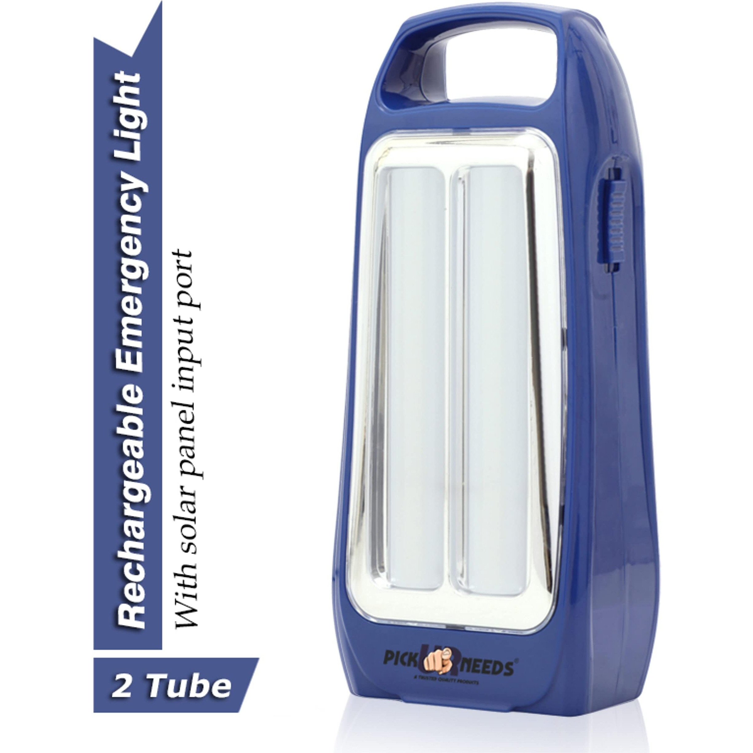 Pick Ur Needs Emergency Rechargeable Light for Home 2 Tube LED Lantern Lamp Home (Modern Blue)