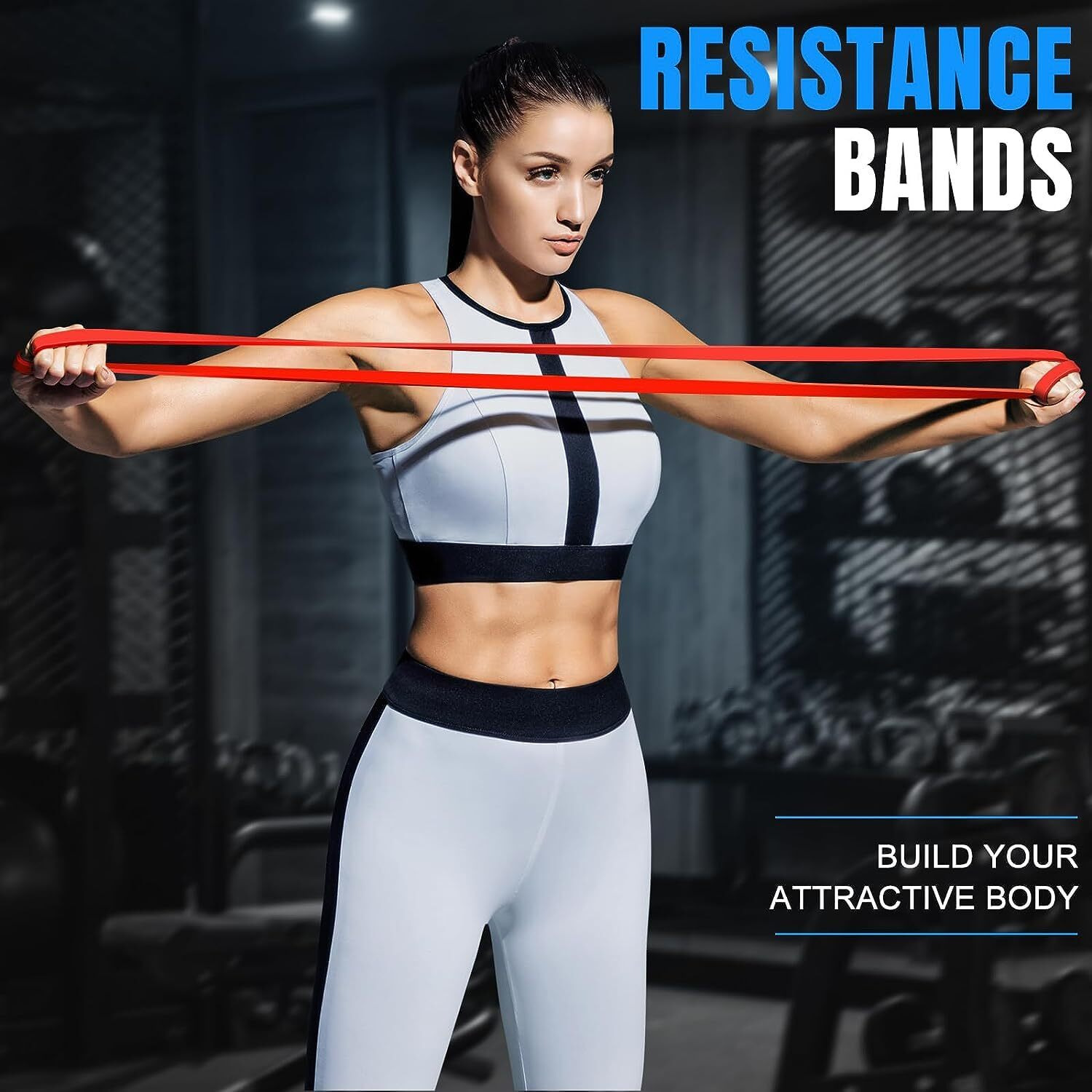 XFyt Beyond Boundaries 15-35 Lbs Pull Up Resistance Band | Natural Rubber Long Loop Thera Bands for Fitness, Workouts, Exercises at Gym or Home for Physio Therapy (7-15Kgs, Red)