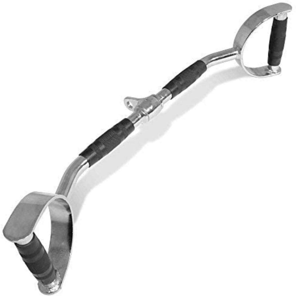 M ART D-Big Pulley Handle | Pro-Grip Big D LAT Gym Bar | Cambered Style Solid LAT Bar | 38 Inch