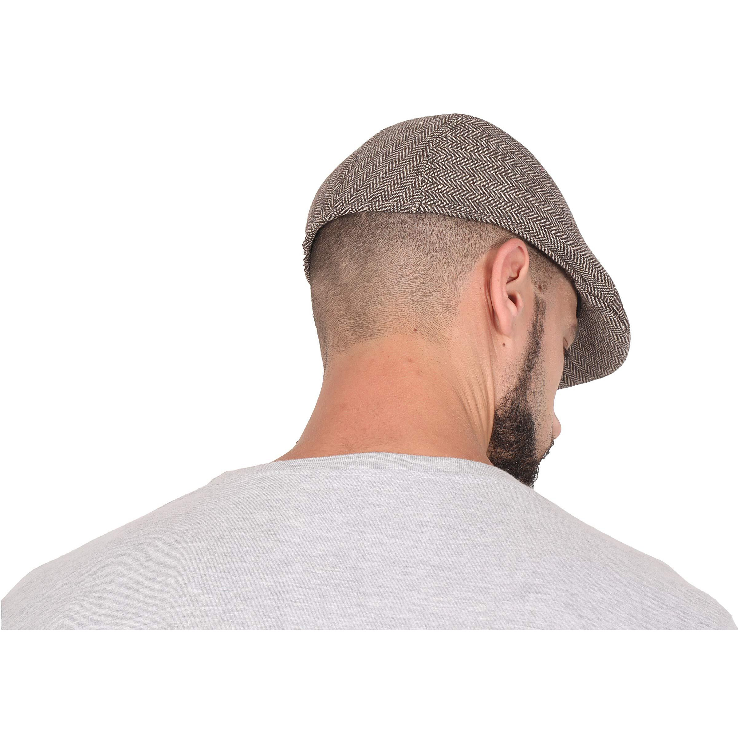 FabSeasons Self Designed Polyester Golf Flat Cap Dark brown