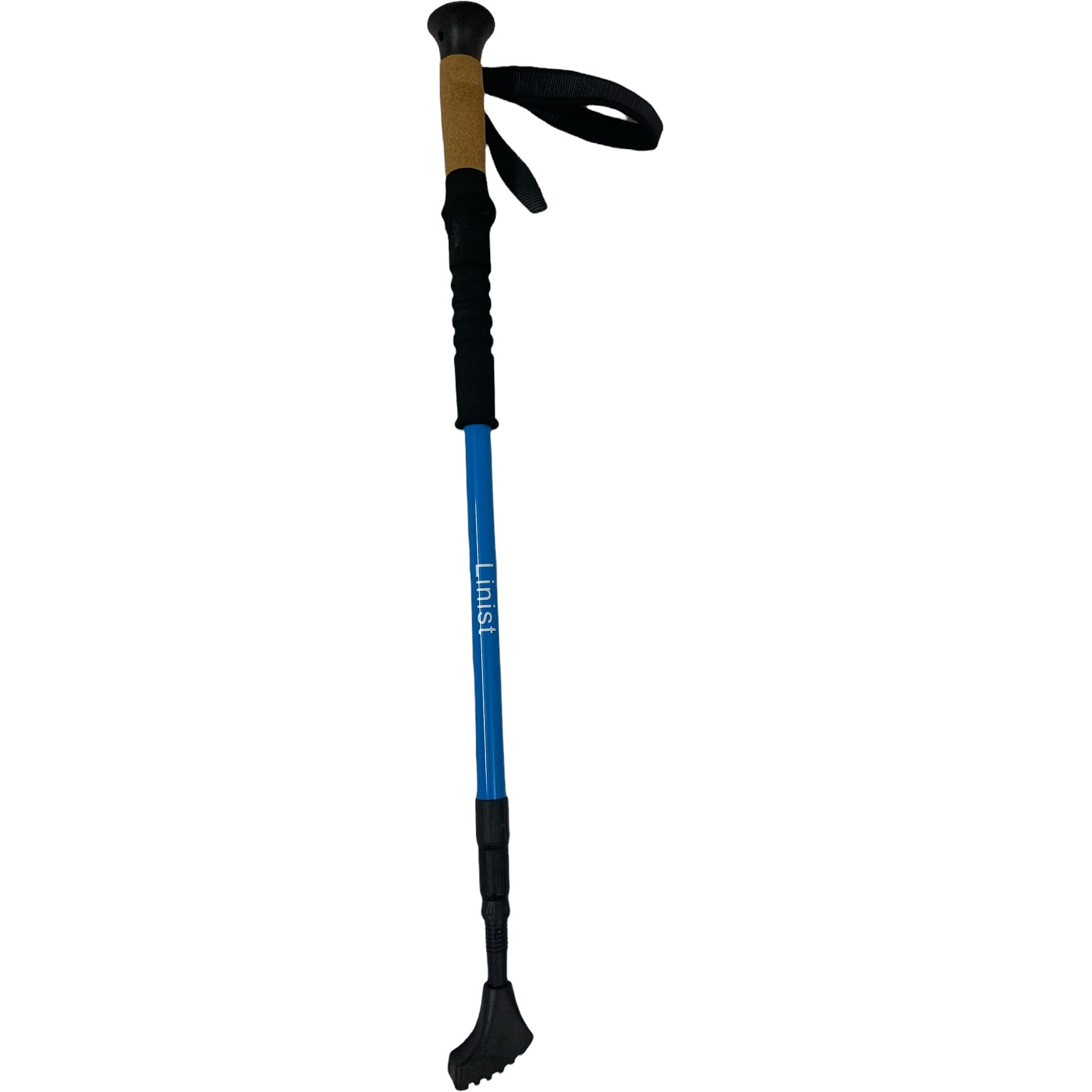 Linist Lightweight Aircraft-Grade Aluminum Trekking Pole with Extended Down Grip Plus Tip Kit and Carry Bag Walking Sticks for Hiking, Heavy Quality 7075 Aluminum with Cork Grip