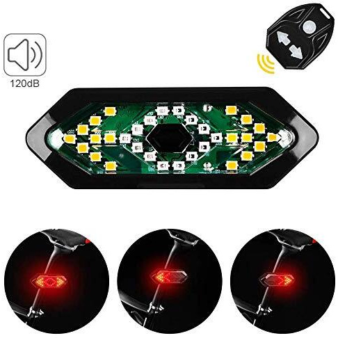 ZIGLY Bicycle Turn Signals Remote Control Indicator LED Rear Light USB Rechargeable Cycling Taillight- Bicycle Tail Light -Indicator Light Cycle