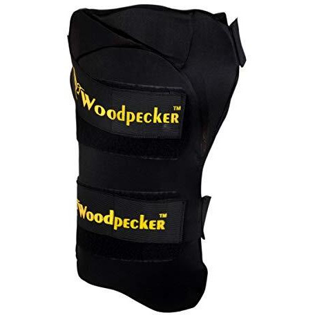 Woodpecker Right Hand Thigh Guard for Cricket, Thigh pad, Safety, Protection Equipment, Flexible Fit, Cricket Thigh Pads for Boys and Men (Black, Regular)