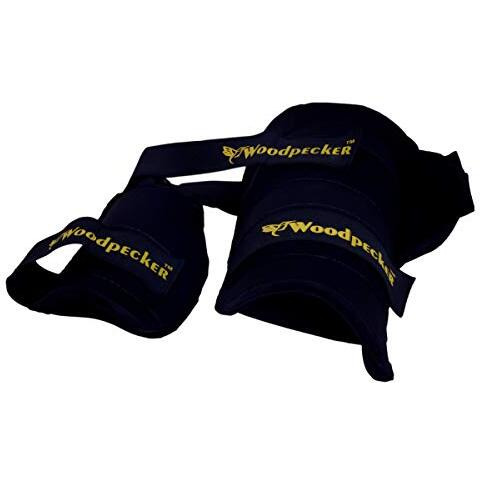 Woodpecker Right Hand Thigh Guard for Cricket, Thigh pad, Safety, Protection Equipment, Flexible Fit, Cricket Thigh Pads for Boys and Men (Black, Regular)