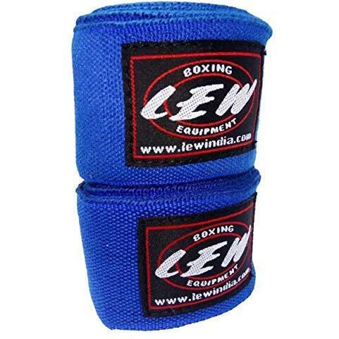 LEW Mexican Style Boxing 180  with Elastic Hand & Wrist Support Multicolor Handwraps (Royal blue)