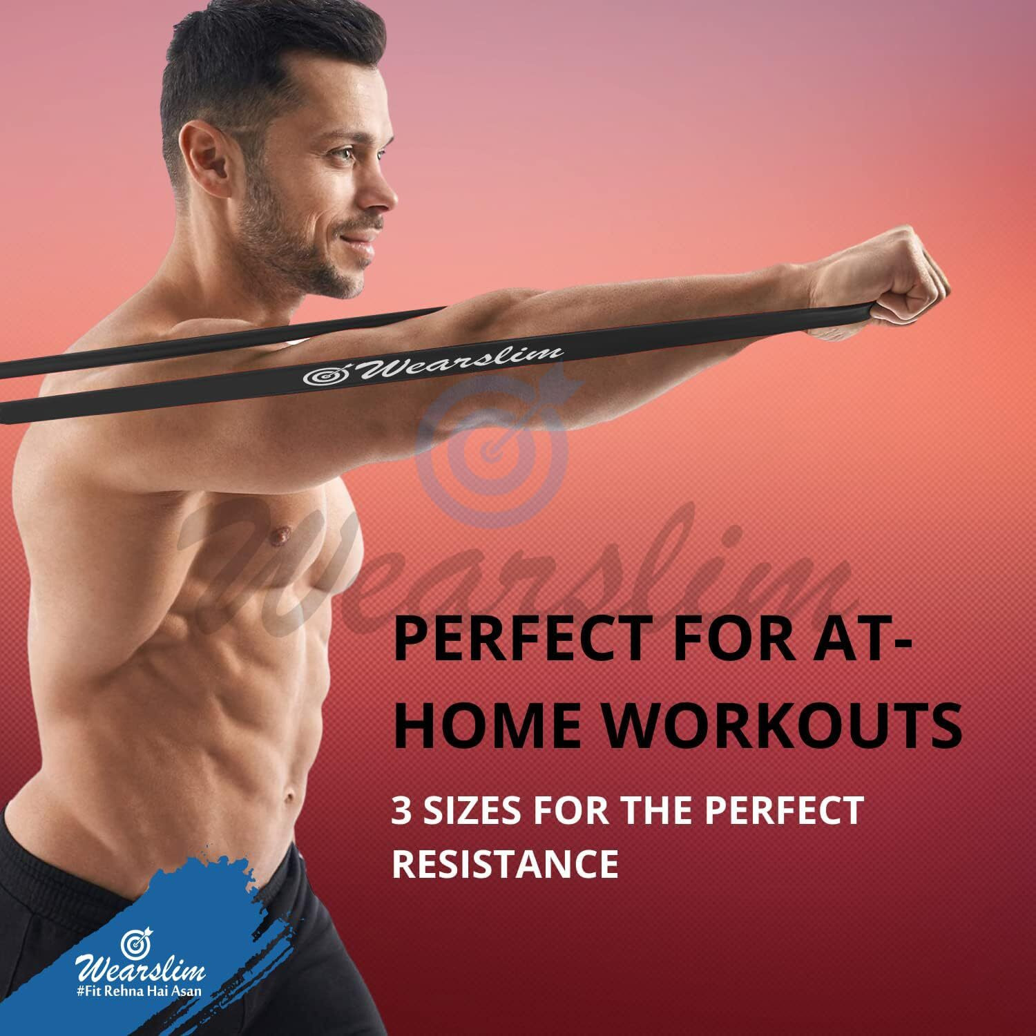 Wearslim Professional Pull Up Assist Band, Exercise Resistance Bands for Strength Training, Home Fitness, Crossfit, Stretch Exercises, Powerlifting, & Stretch Band (Extra Heavy 75-100lbs)