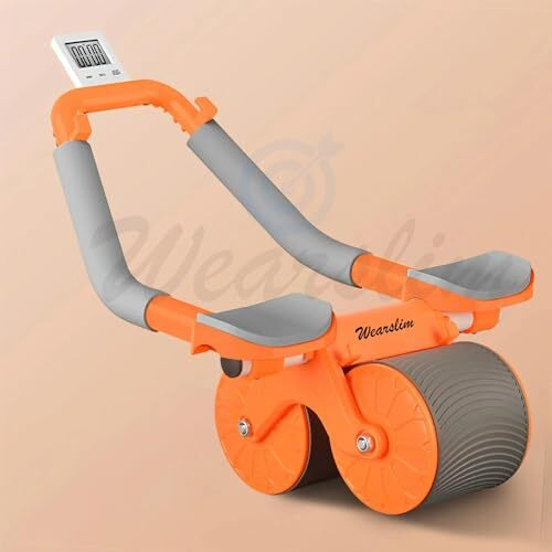 Wearslim Advenced Abs Roller for Men & Women with Automatic Rebound, Strong Elbow Support, Timer, Mobile Holder & Knee Pad