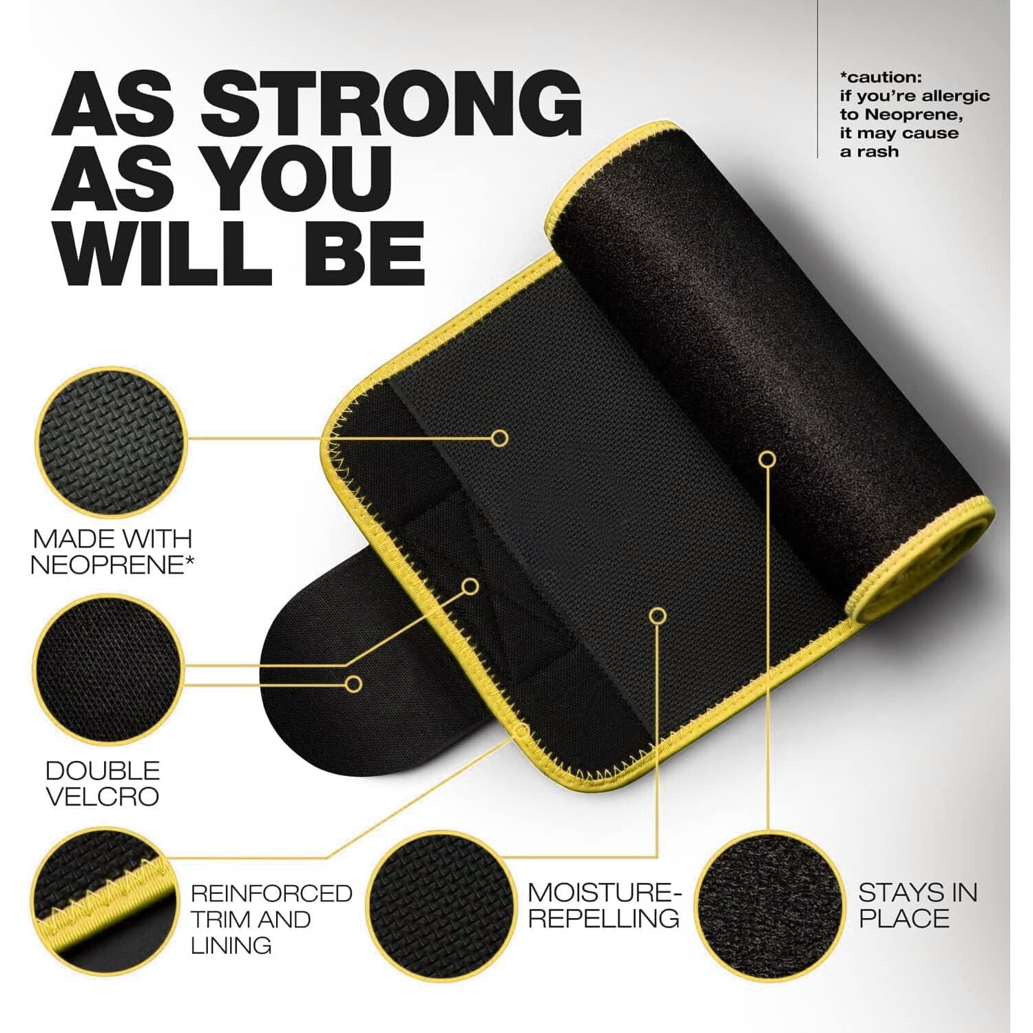 LEOPAX Waist Trimmer Belt Slim Body Sweat Wrap for Stomach and Back Lumbar Support - (Yellow, XL)