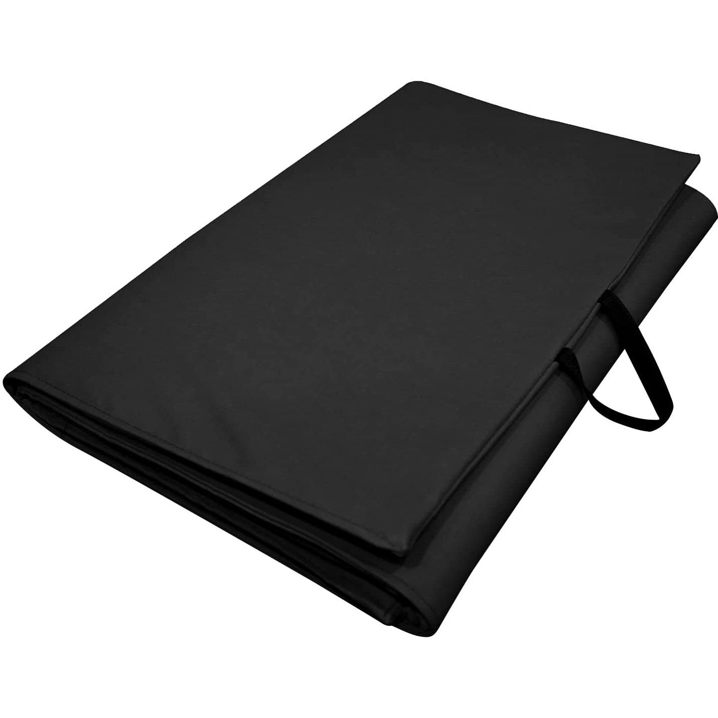 Olivio Premium 10mm PVC Leather Yoga Mat | Extra Thick Yoga Mat for Exercise, Fitness & Meditation with Carrying Strap for Men & Women - Black (Professional Yoga Mat)