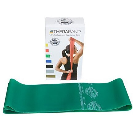 Theraband Heavy Resistance Latex Free Exercise Band 4 Feet(Length) x 4 Inches(Width) Green