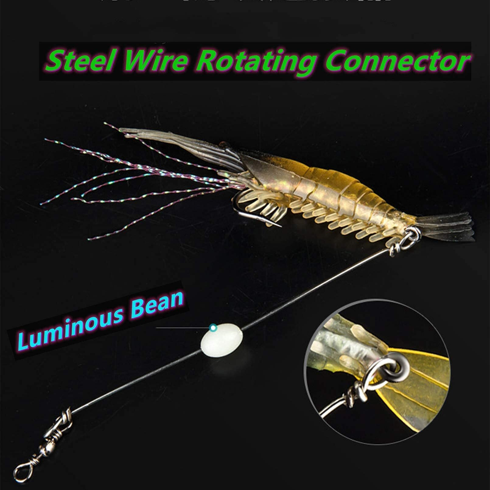 Proberos 7 PCS Simulated Fishing Lures Soft Bait Swimbaits Slow Sinking Swimming Lures Freshwater and Saltwater,Stable and Tempting (Set 2)