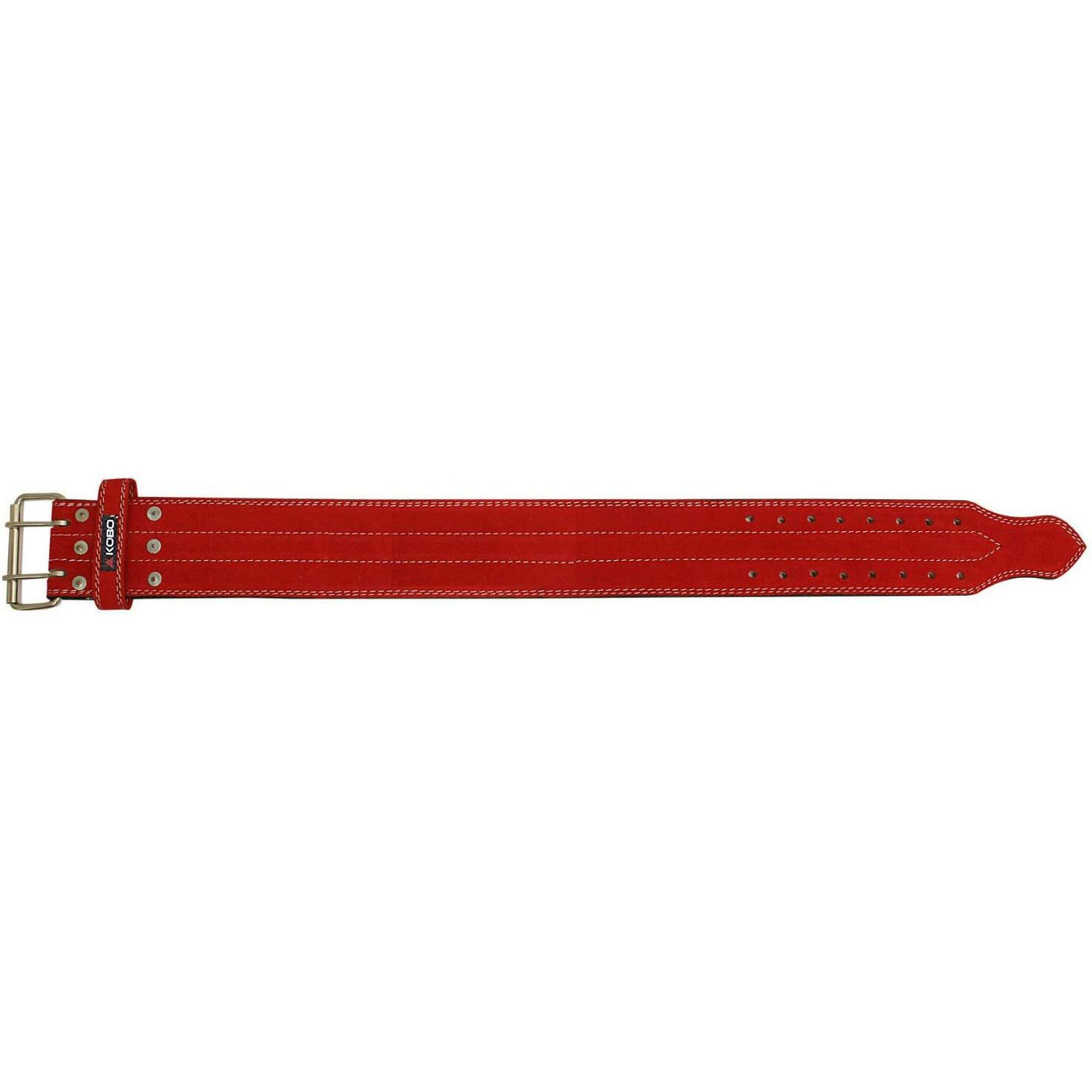Kobo WTB-05 Leather Power Weight Lifting Belt 10 mm Thick, 4 Inches Wide (M, Red)