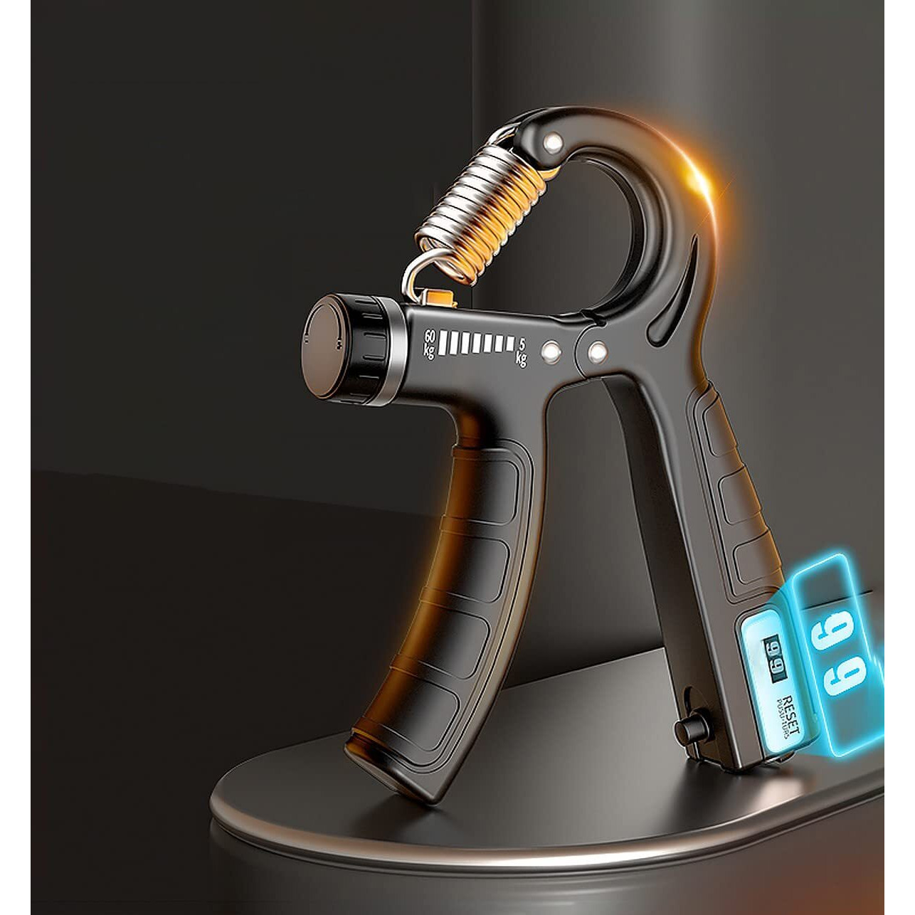 Wolpin Adjustable Hand Grip Strengthener with Counter Power Hand Gripper for Men & Women, Gym Workout Forearm Strengthener Exercise Equipment to Use Finger Strength Trainer