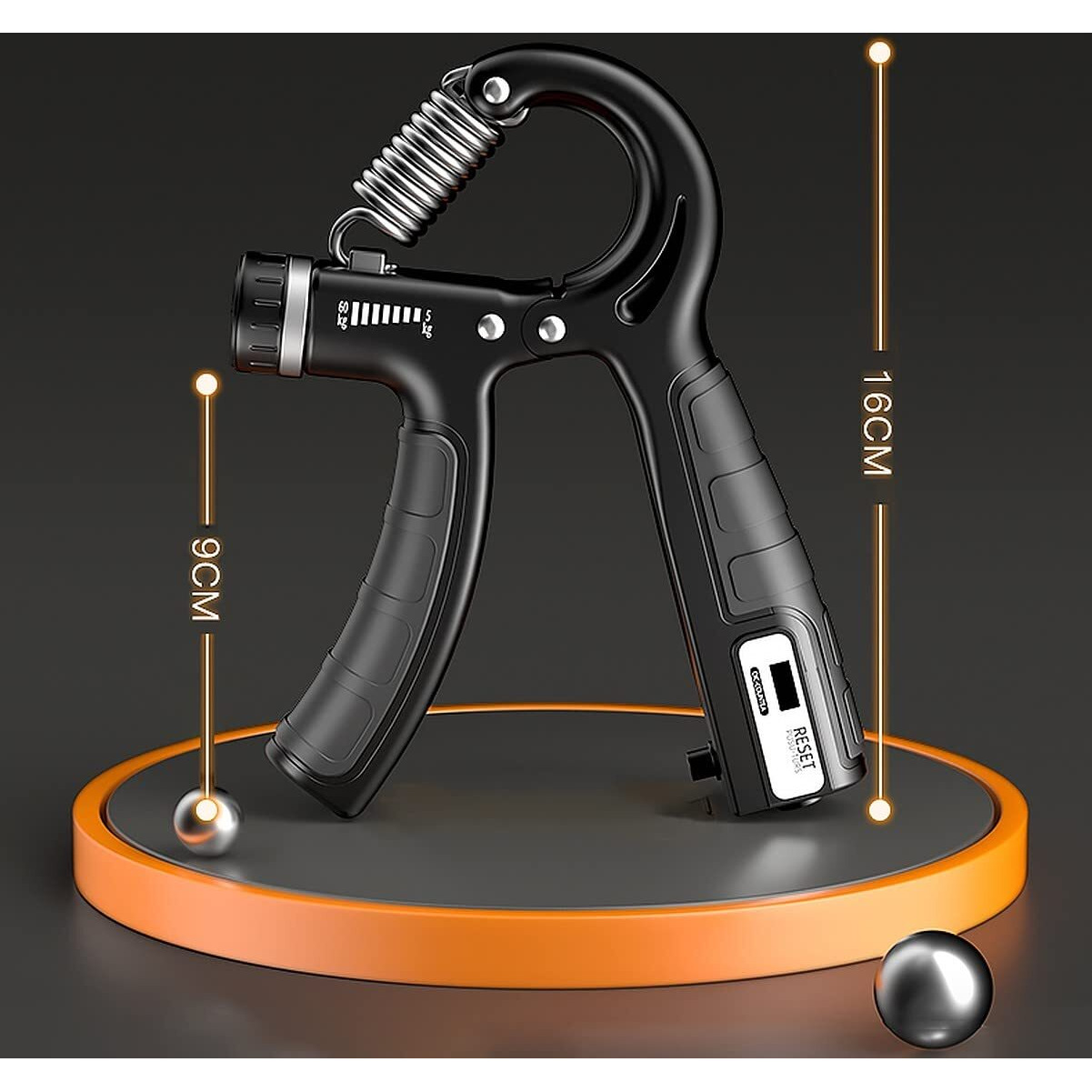 Wolpin Adjustable Hand Grip Strengthener with Counter Power Hand Gripper for Men & Women, Gym Workout Forearm Strengthener Exercise Equipment to Use Finger Strength Trainer